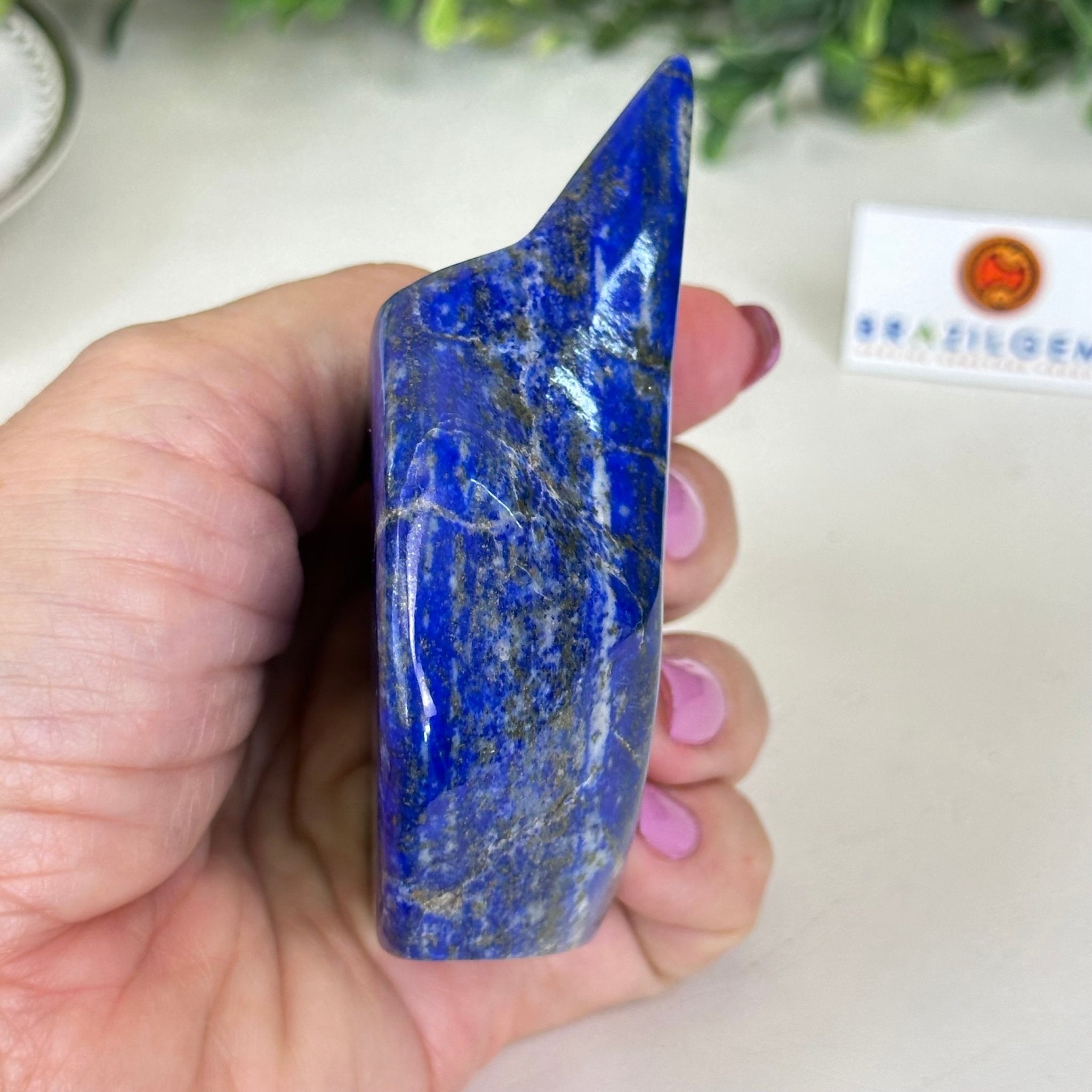 Polished Freeform Lapis Lazuli Palm Stone 3488LL - 026 - Brazil GemsBrazil GemsPolished Freeform Lapis Lazuli Palm Stone 3488LL - 026Freeform & Unique Shapes3488LL - 026