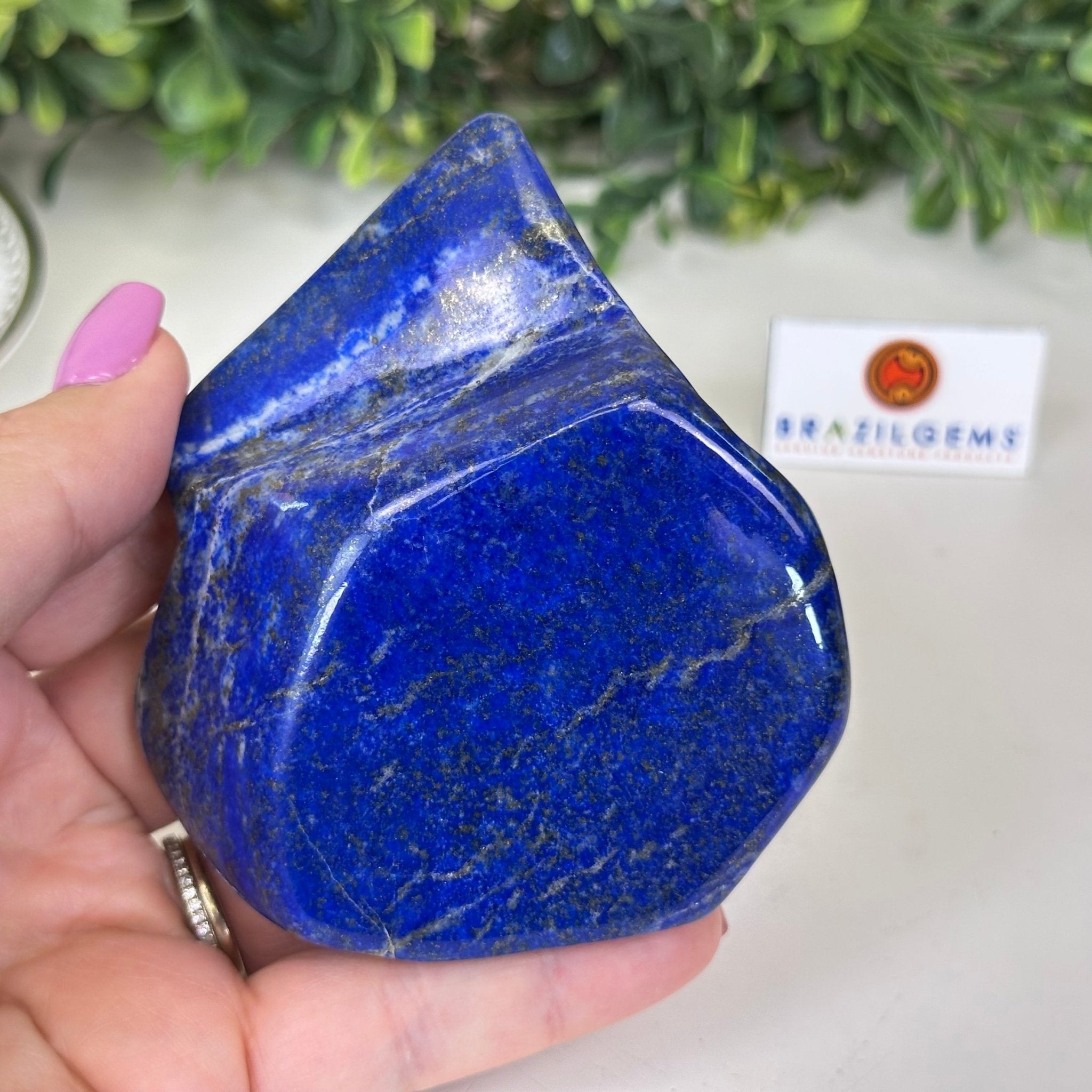 Polished Freeform Lapis Lazuli Palm Stone 3488LL - 026 - Brazil GemsBrazil GemsPolished Freeform Lapis Lazuli Palm Stone 3488LL - 026Freeform & Unique Shapes3488LL - 026