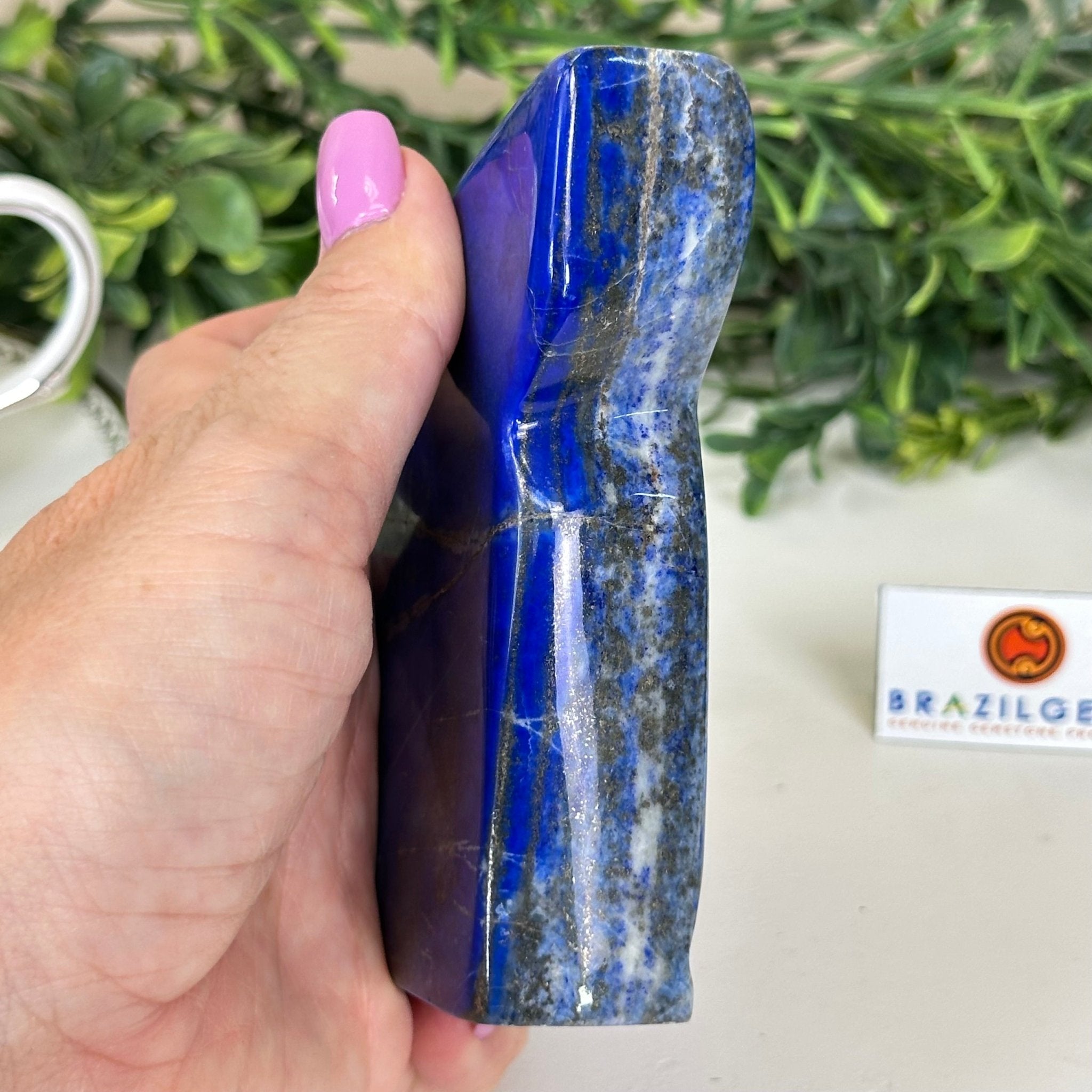 Polished Freeform Lapis Lazuli Palm Stone 3488LL - 032 - Brazil GemsBrazil GemsPolished Freeform Lapis Lazuli Palm Stone 3488LL - 032Freeform & Unique Shapes3488LL - 032
