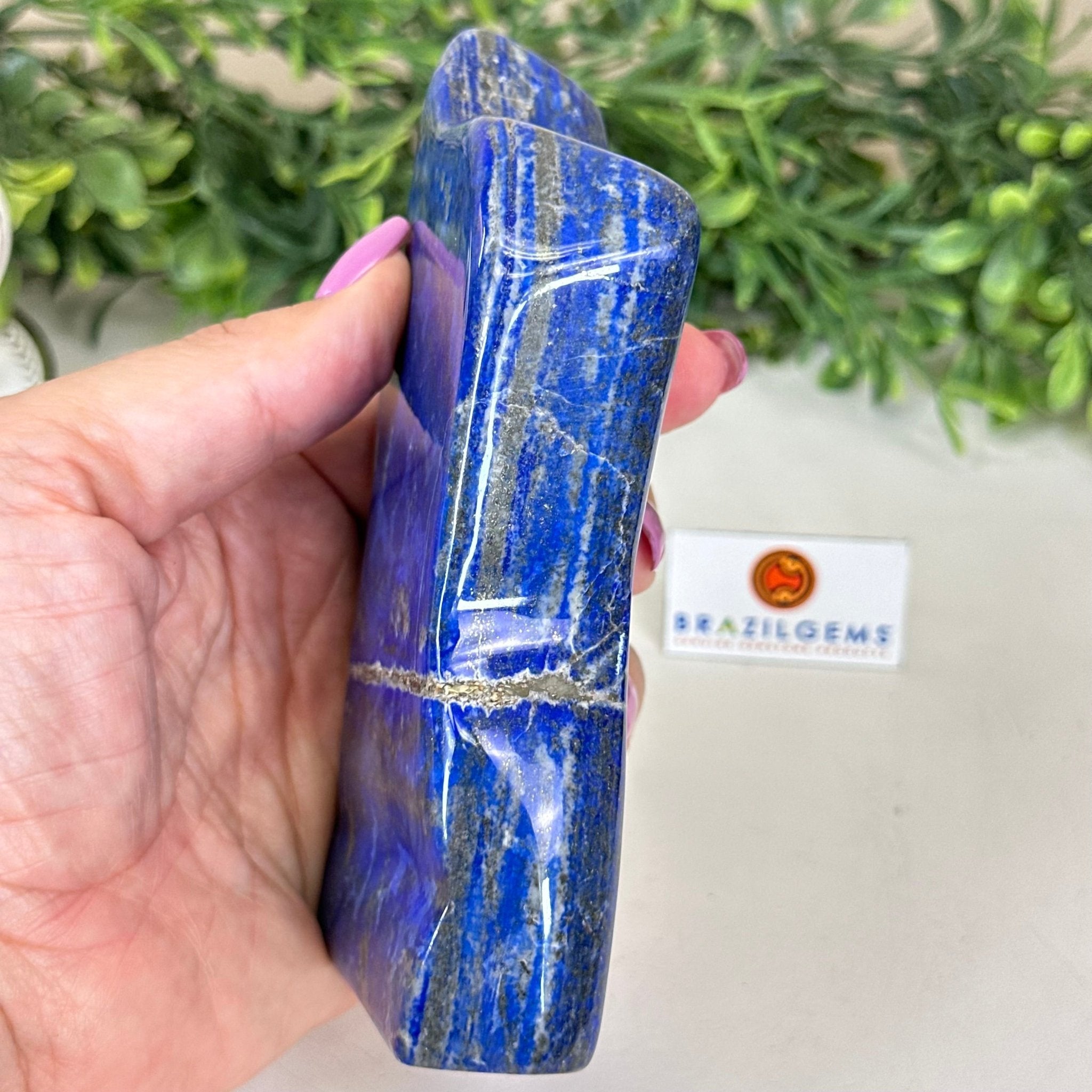 Polished Freeform Lapis Lazuli Palm Stone 3488LL - 034 - Brazil GemsBrazil GemsPolished Freeform Lapis Lazuli Palm Stone 3488LL - 034Freeform & Unique Shapes3488LL - 034