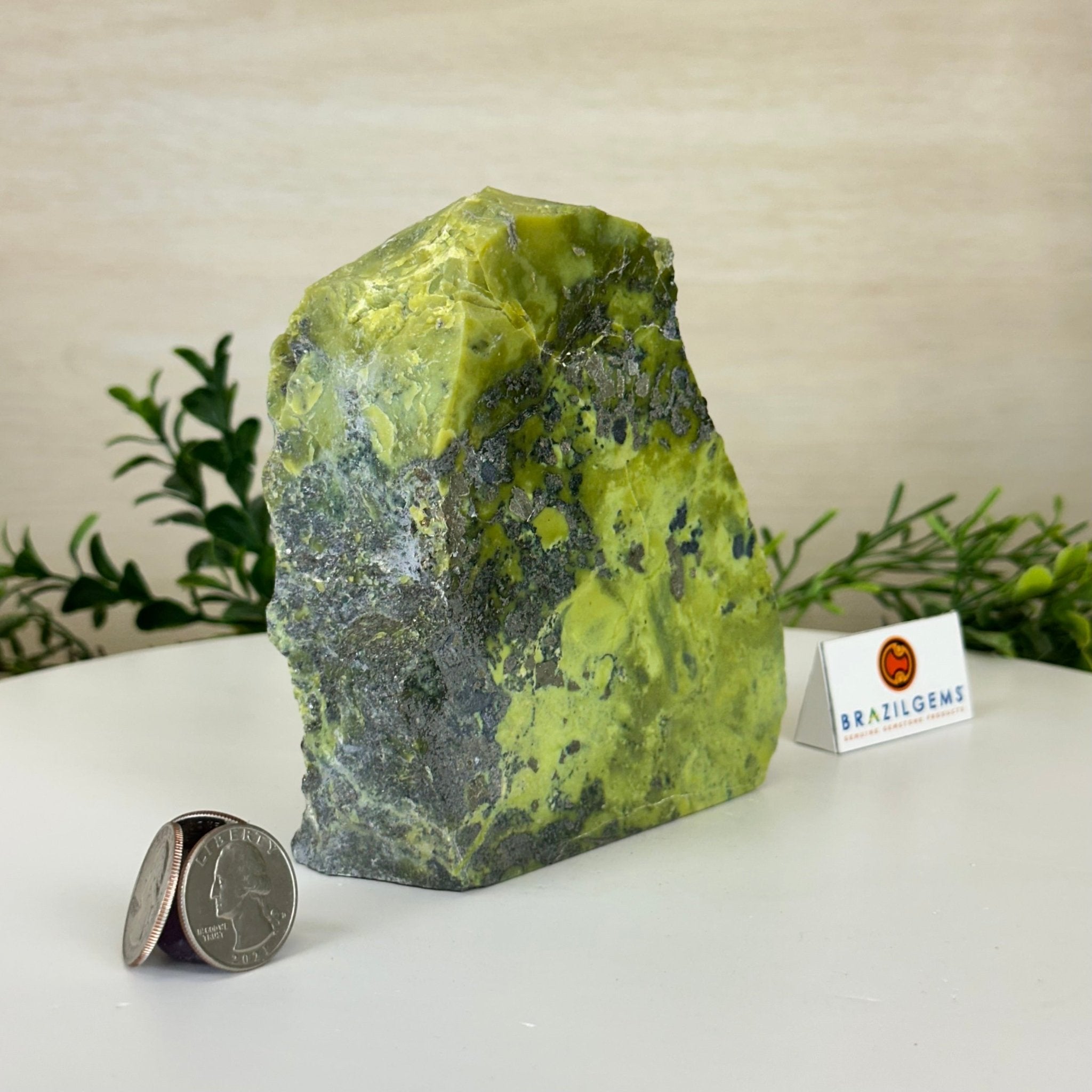 Polished Freeform Serpentine Gemstone, 3.2 lbs & 5” Tall #3303SE - 001 - Brazil GemsBrazil GemsPolished Freeform Serpentine Gemstone, 3.2 lbs & 5” Tall #3303SE - 001Freeform & Unique Shapes3303SE - 001