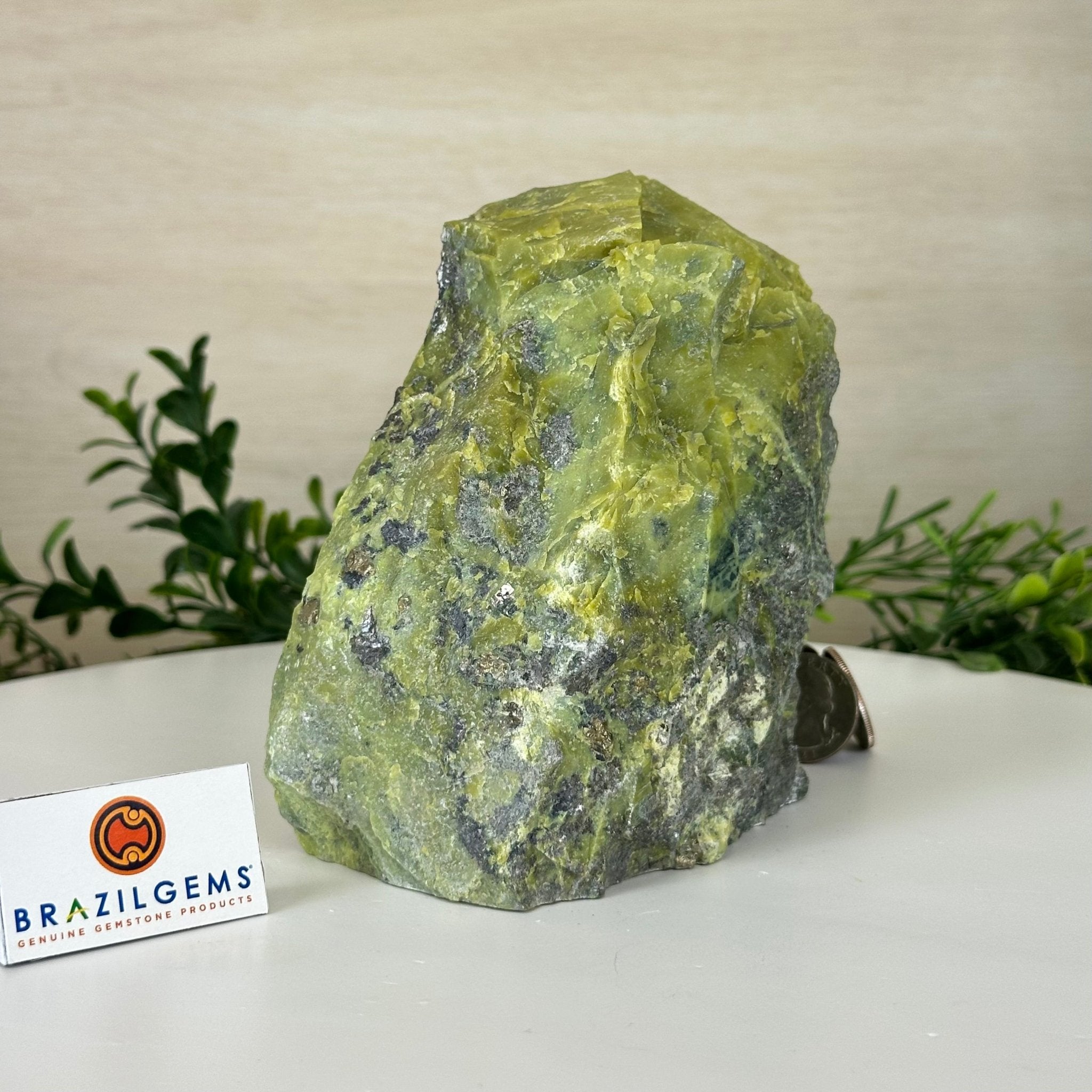 Polished Freeform Serpentine Gemstone, 3.2 lbs & 5” Tall #3303SE - 001 - Brazil GemsBrazil GemsPolished Freeform Serpentine Gemstone, 3.2 lbs & 5” Tall #3303SE - 001Freeform & Unique Shapes3303SE - 001