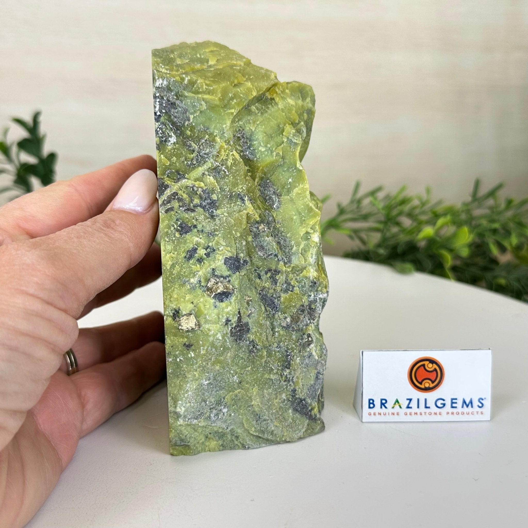 Polished Freeform Serpentine Gemstone, 3.2 lbs & 5” Tall #3303SE - 001 - Brazil GemsBrazil GemsPolished Freeform Serpentine Gemstone, 3.2 lbs & 5” Tall #3303SE - 001Freeform & Unique Shapes3303SE - 001