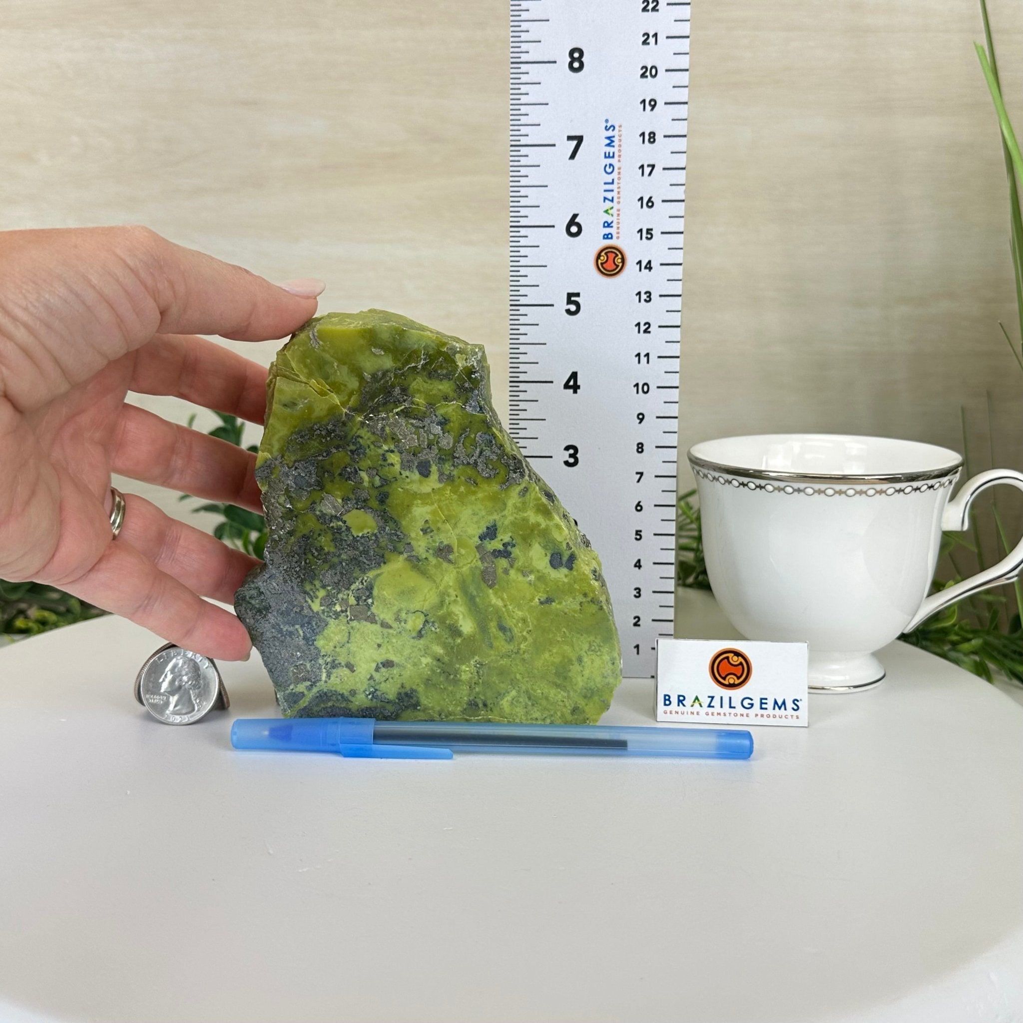 Polished Freeform Serpentine Gemstone, 3.2 lbs & 5” Tall #3303SE - 001 - Brazil GemsBrazil GemsPolished Freeform Serpentine Gemstone, 3.2 lbs & 5” Tall #3303SE - 001Freeform & Unique Shapes3303SE - 001