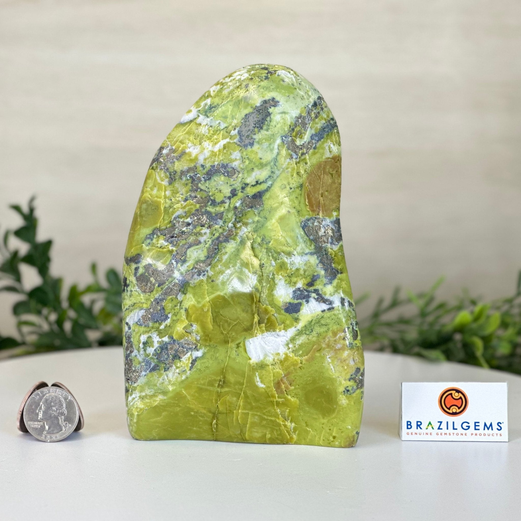 Polished Freeform Serpentine Gemstone, 3.3 lbs & 6.6” Tall #3301SE - 002 - Brazil GemsBrazil GemsPolished Freeform Serpentine Gemstone, 3.3 lbs & 6.6” Tall #3301SE - 002Freeform & Unique Shapes3301SE - 002