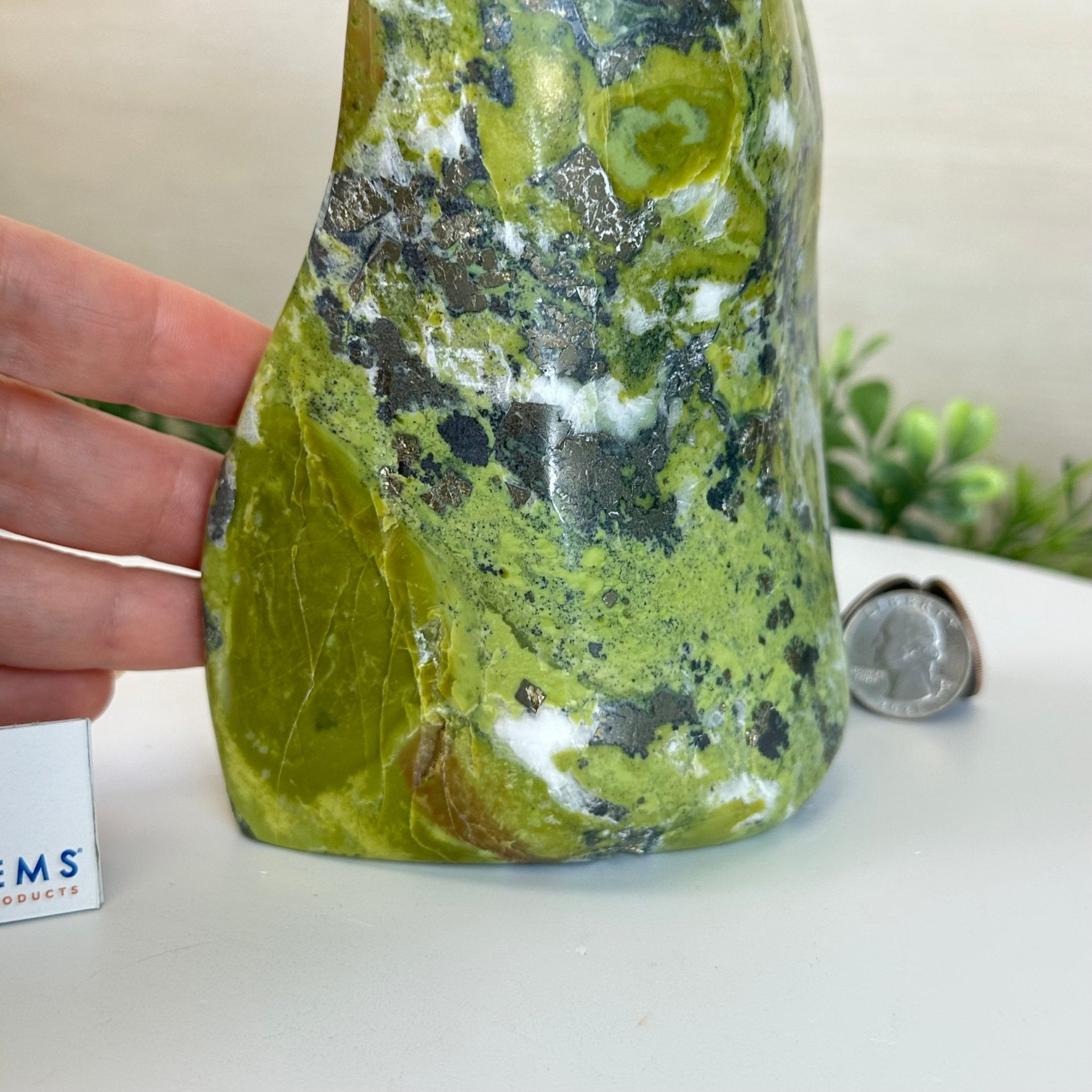 Polished Freeform Serpentine Gemstone, 3.3 lbs & 6.6” Tall #3301SE - 002 - Brazil GemsBrazil GemsPolished Freeform Serpentine Gemstone, 3.3 lbs & 6.6” Tall #3301SE - 002Freeform & Unique Shapes3301SE - 002