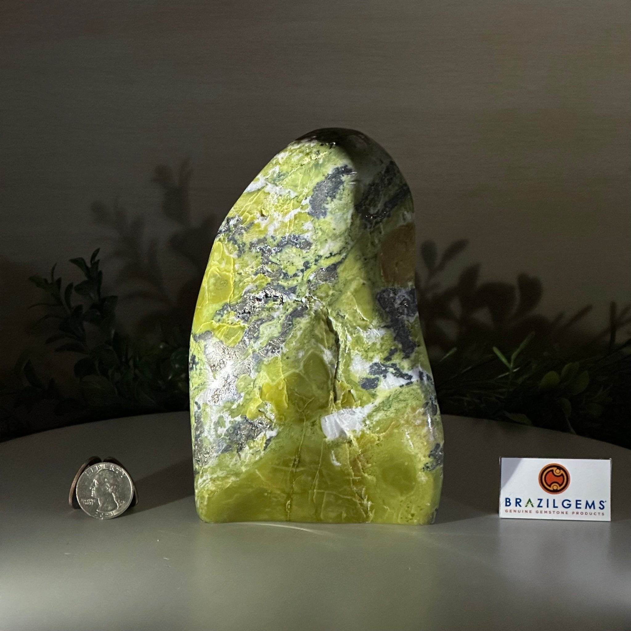 Polished Freeform Serpentine Gemstone, 3.3 lbs & 6.6” Tall #3301SE - 002 - Brazil GemsBrazil GemsPolished Freeform Serpentine Gemstone, 3.3 lbs & 6.6” Tall #3301SE - 002Freeform & Unique Shapes3301SE - 002