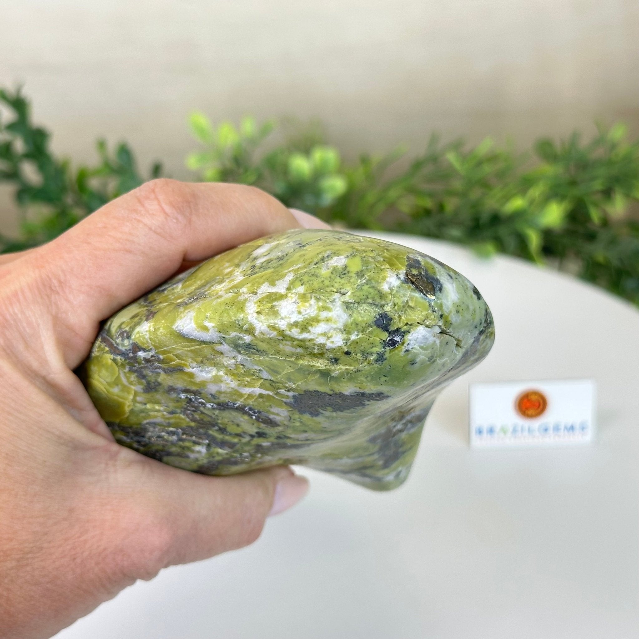 Polished Freeform Serpentine Gemstone, 3.3 lbs & 6.6” Tall #3301SE - 002 - Brazil GemsBrazil GemsPolished Freeform Serpentine Gemstone, 3.3 lbs & 6.6” Tall #3301SE - 002Freeform & Unique Shapes3301SE - 002