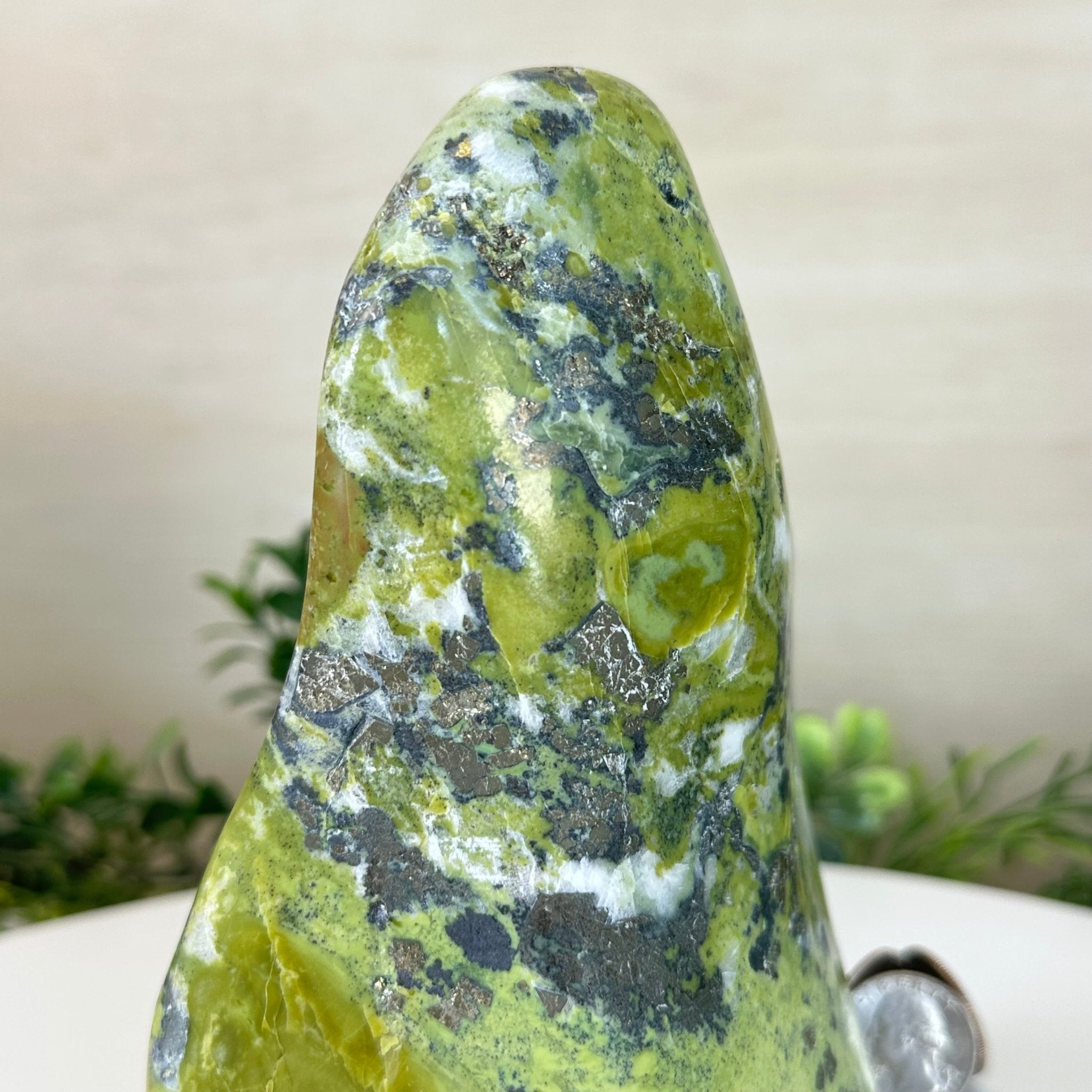 Polished Freeform Serpentine Gemstone, 3.3 lbs & 6.6” Tall #3301SE - 002 - Brazil GemsBrazil GemsPolished Freeform Serpentine Gemstone, 3.3 lbs & 6.6” Tall #3301SE - 002Freeform & Unique Shapes3301SE - 002