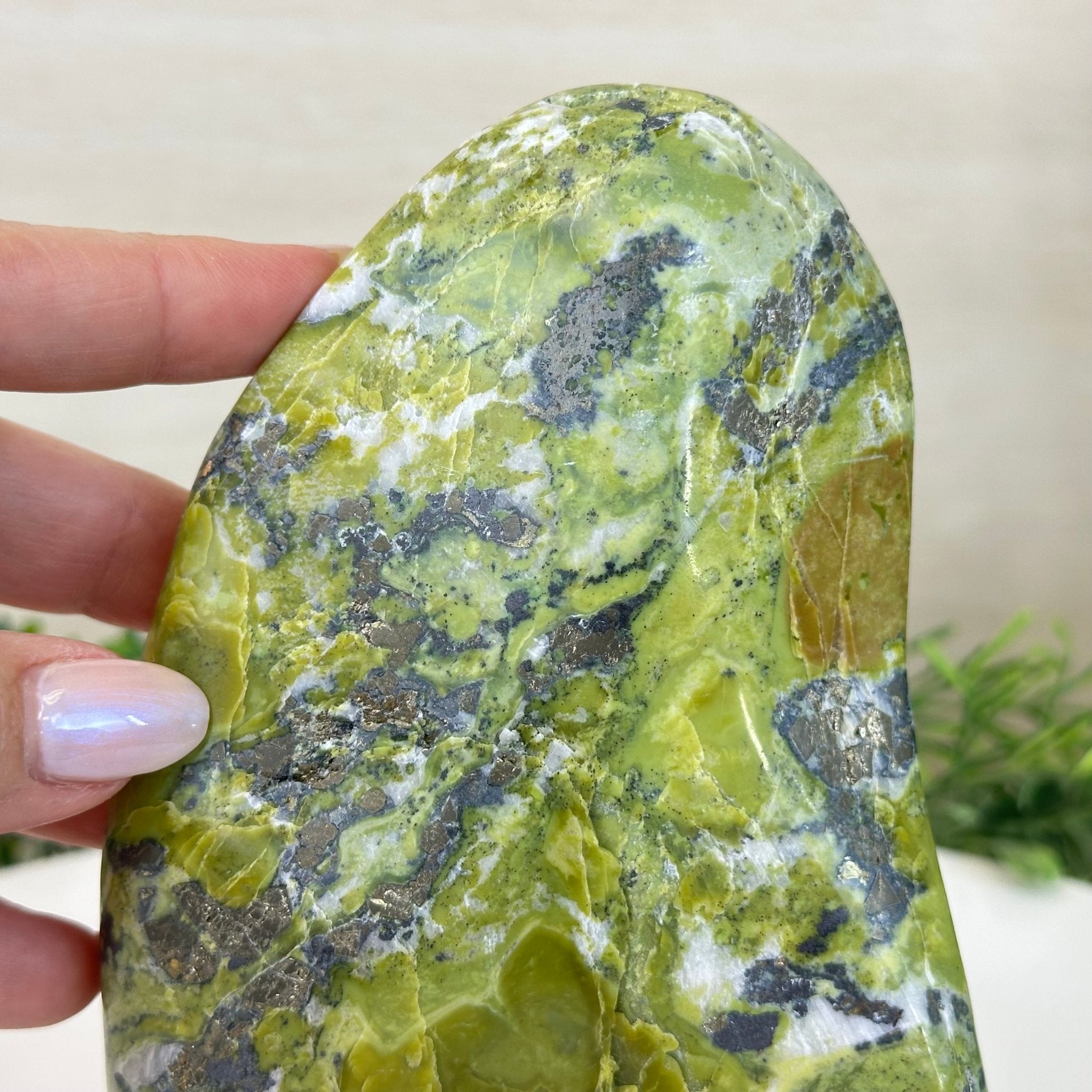 Polished Freeform Serpentine Gemstone, 3.3 lbs & 6.6” Tall #3301SE - 002 - Brazil GemsBrazil GemsPolished Freeform Serpentine Gemstone, 3.3 lbs & 6.6” Tall #3301SE - 002Freeform & Unique Shapes3301SE - 002