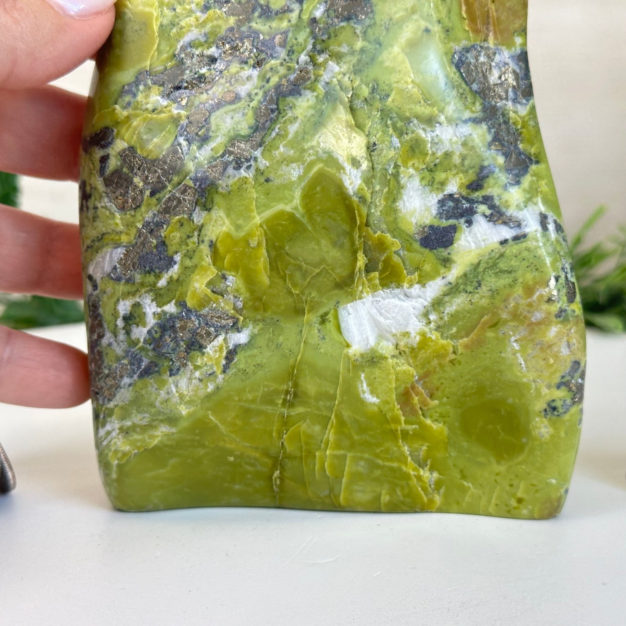 Polished Freeform Serpentine Gemstone, 3.3 lbs & 6.6” Tall #3301SE - 002 - Brazil GemsBrazil GemsPolished Freeform Serpentine Gemstone, 3.3 lbs & 6.6” Tall #3301SE - 002Freeform & Unique Shapes3301SE - 002