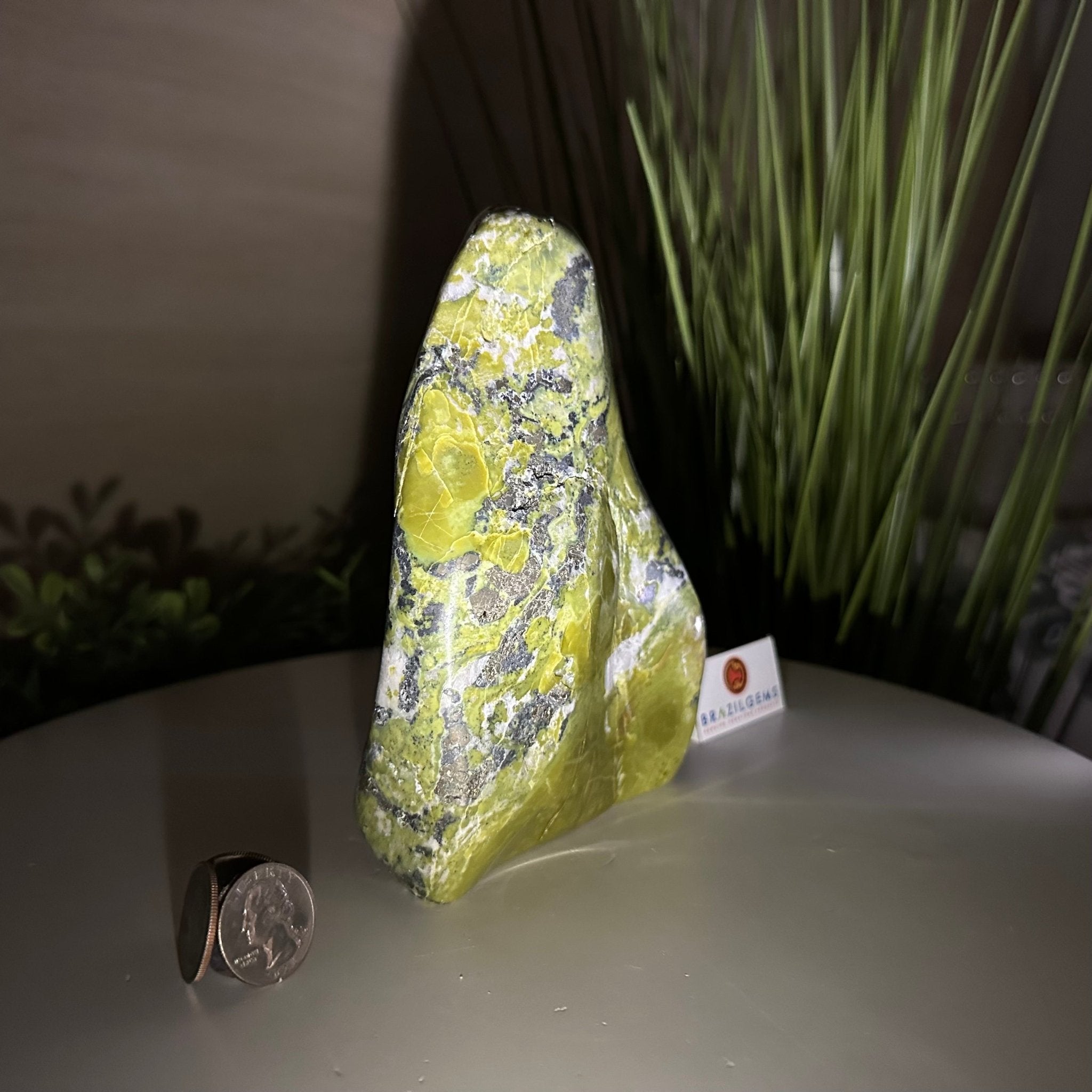 Polished Freeform Serpentine Gemstone, 3.3 lbs & 6.6” Tall #3301SE - 002 - Brazil GemsBrazil GemsPolished Freeform Serpentine Gemstone, 3.3 lbs & 6.6” Tall #3301SE - 002Freeform & Unique Shapes3301SE - 002