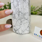 Polished Howlite Crystal Tower 4.9" Tall #3106HW - 004 - Brazil GemsBrazil GemsPolished Howlite Crystal Tower 4.9" Tall #3106HW - 004Crystal Points3106HW - 004