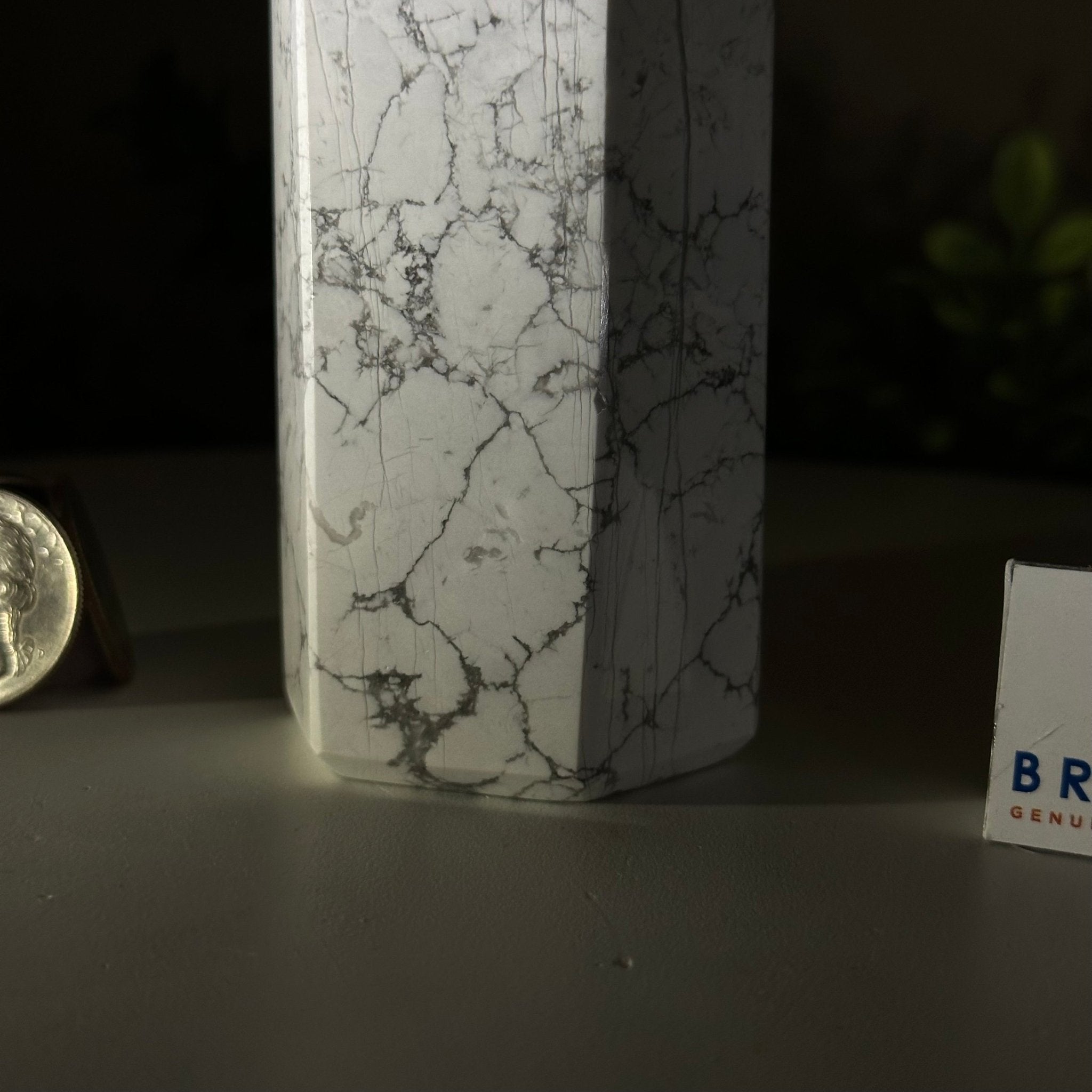 Polished Howlite Crystal Tower 4.9" Tall #3106HW - 004 - Brazil GemsBrazil GemsPolished Howlite Crystal Tower 4.9" Tall #3106HW - 004Crystal Points3106HW - 004