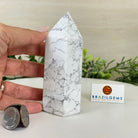 Polished Howlite Crystal Tower 4.9" Tall #3106HW - 004 - Brazil GemsBrazil GemsPolished Howlite Crystal Tower 4.9" Tall #3106HW - 004Crystal Points3106HW - 004