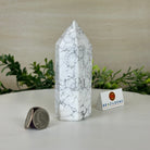 Polished Howlite Crystal Tower 4.9" Tall #3106HW - 004 - Brazil GemsBrazil GemsPolished Howlite Crystal Tower 4.9" Tall #3106HW - 004Crystal Points3106HW - 004