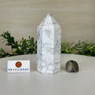 Polished Howlite Crystal Tower 4.9" Tall #3106HW - 004 - Brazil GemsBrazil GemsPolished Howlite Crystal Tower 4.9" Tall #3106HW - 004Crystal Points3106HW - 004