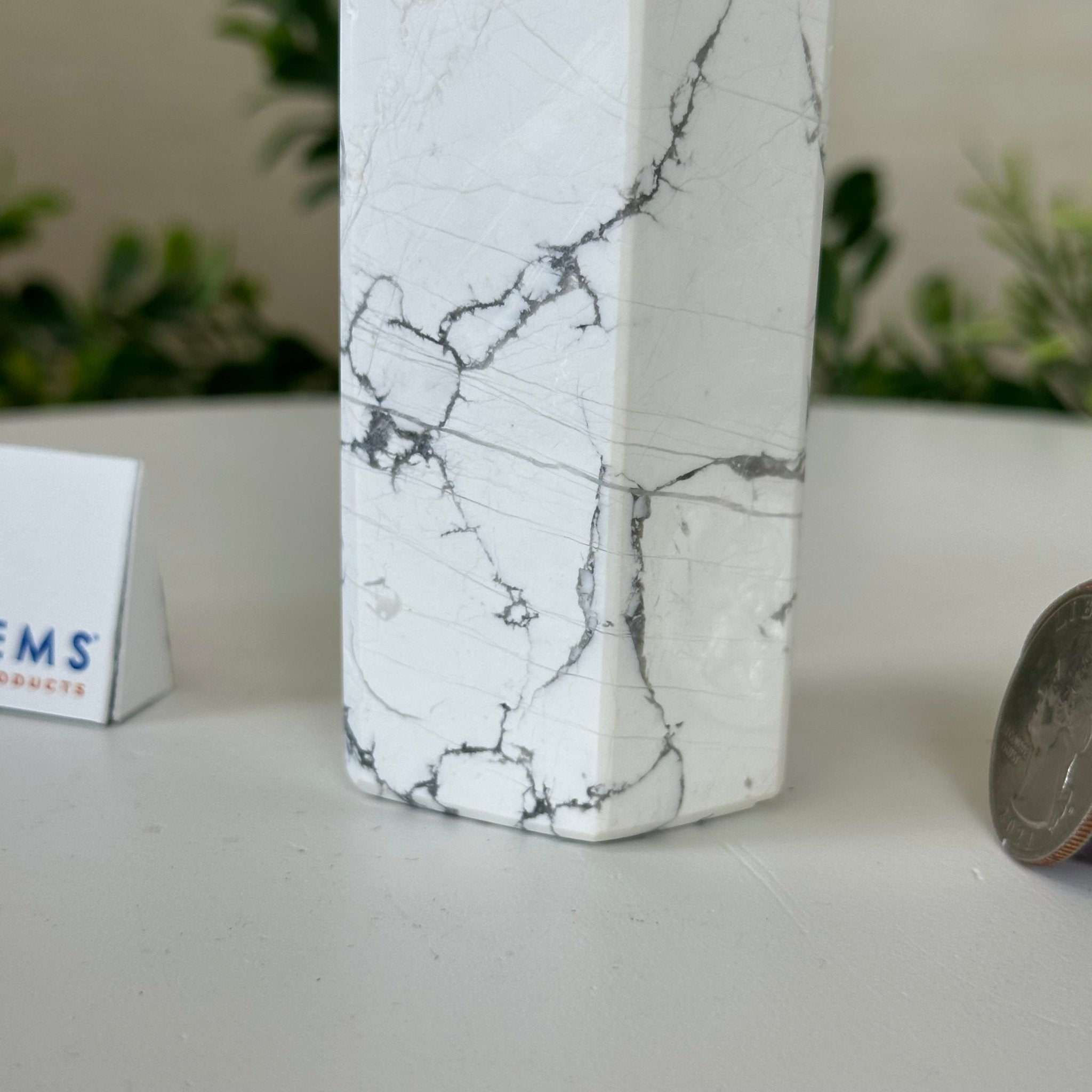 Polished Howlite Crystal Tower 5" Tall #3106HW - 003 - Brazil GemsBrazil GemsPolished Howlite Crystal Tower 5" Tall #3106HW - 003Crystal Points3106HW - 003