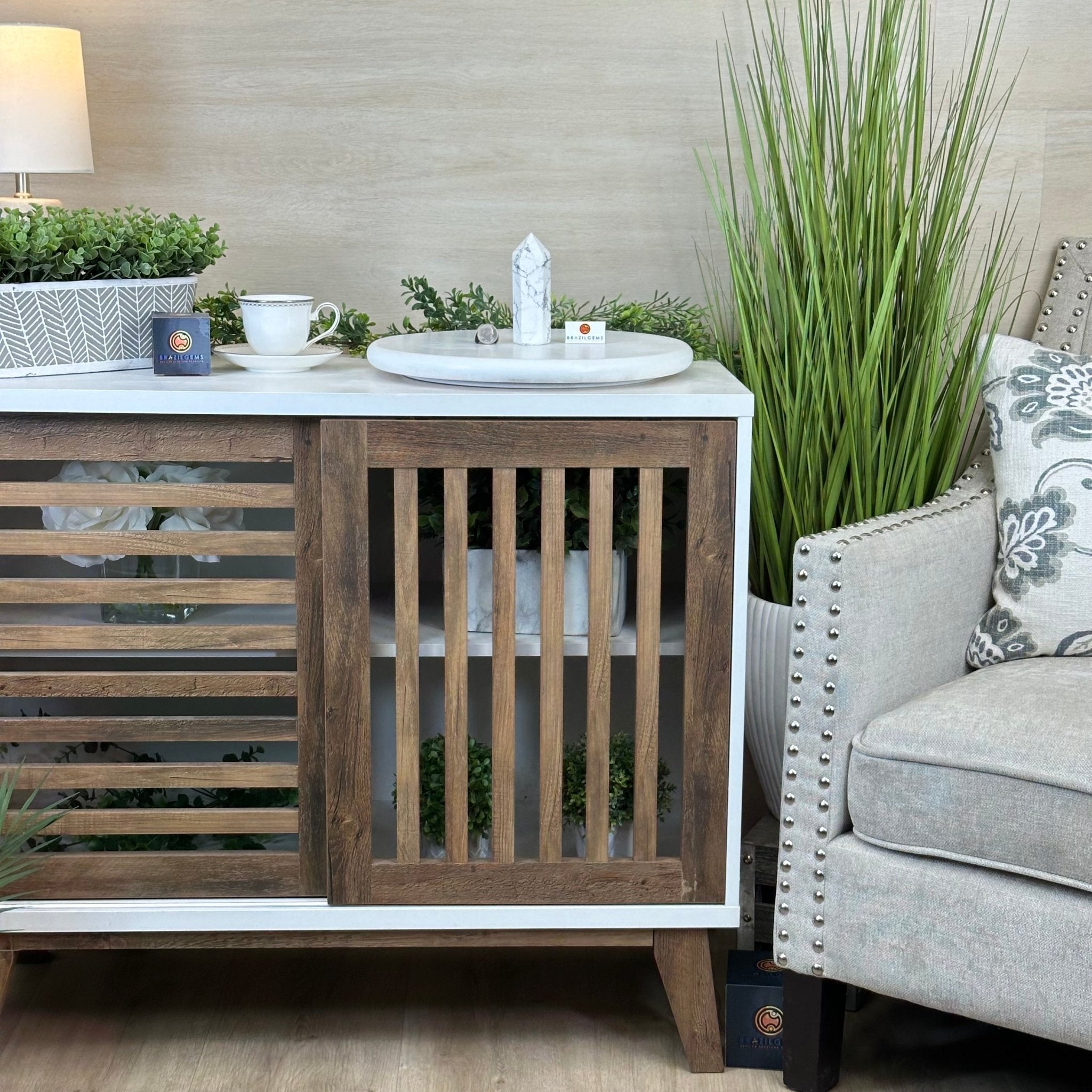 Polished Howlite Crystal Tower 5" Tall #3106HW - 003 - Brazil GemsBrazil GemsPolished Howlite Crystal Tower 5" Tall #3106HW - 003Crystal Points3106HW - 003