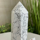 Polished Howlite Crystal Tower 6.9" Tall #3106HW - 005 - Brazil GemsBrazil GemsPolished Howlite Crystal Tower 6.9" Tall #3106HW - 005Crystal Points3106HW - 005