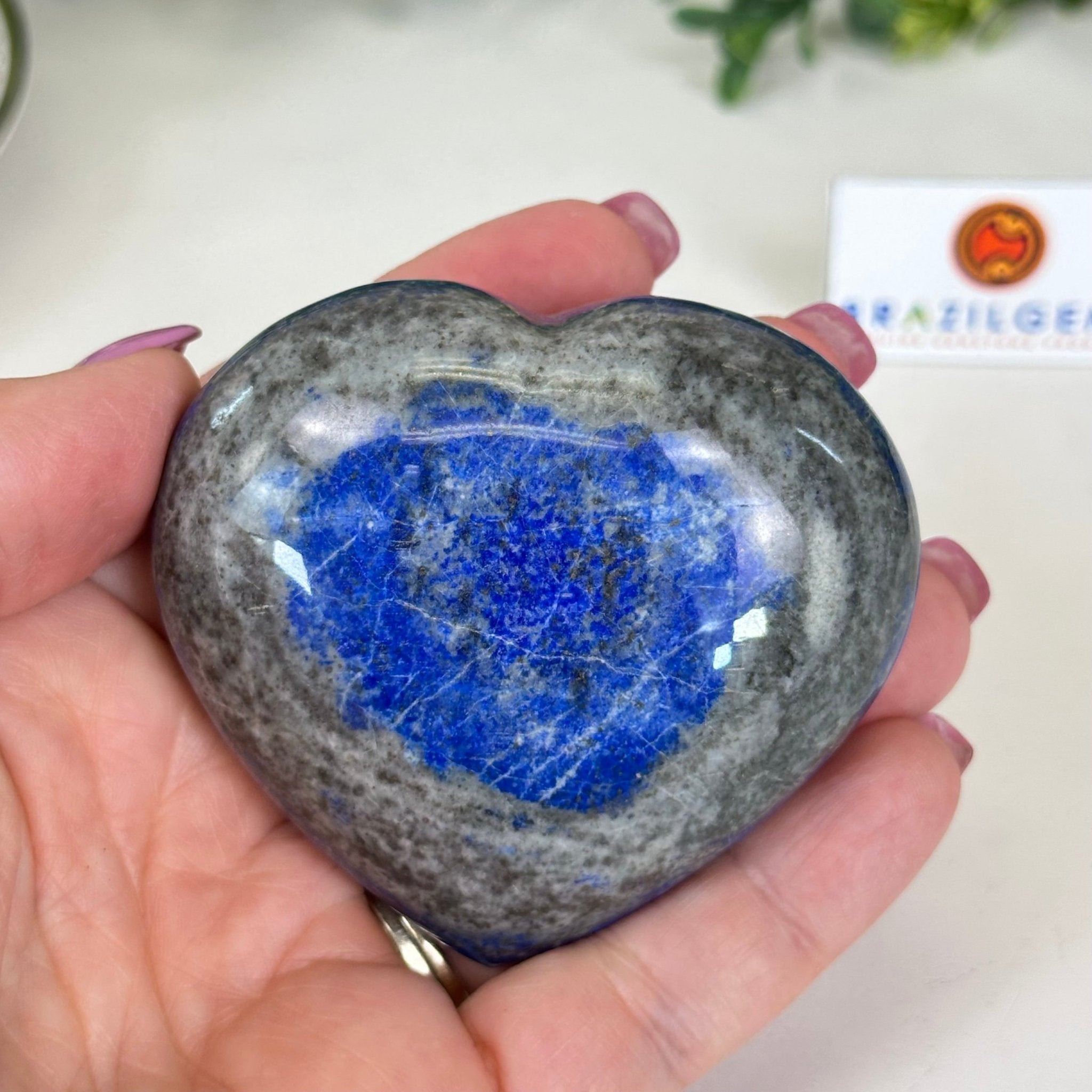 Polished Lapis Lazuli Heart - Shaped Palm Stone 3488LL - 017 - Brazil GemsBrazil GemsPolished Lapis Lazuli Heart - Shaped Palm Stone 3488LL - 017Freeform & Unique Shapes3488LL - 017