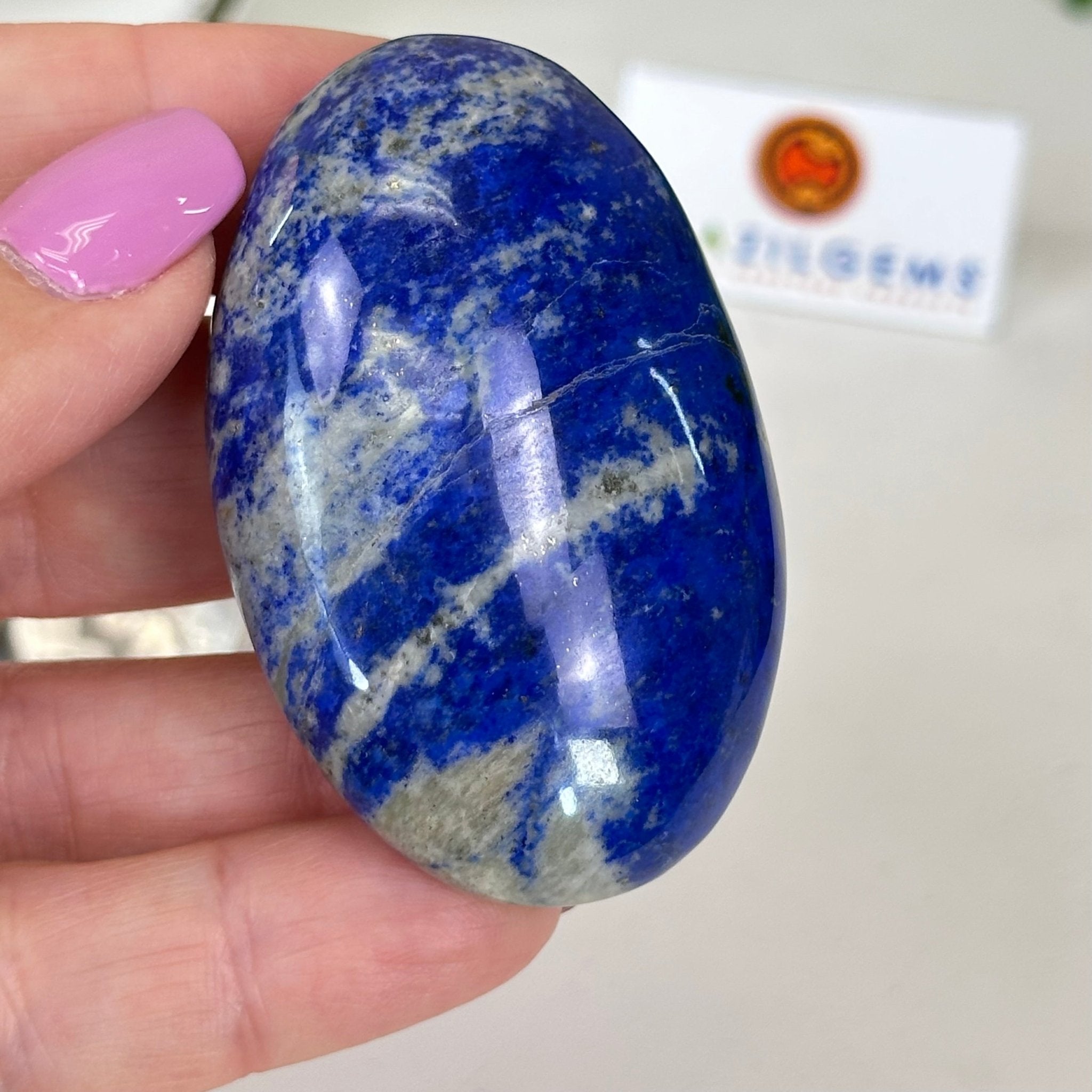 Polished Lapis Lazuli Palm Stone 3488LL - 004 - Brazil GemsBrazil GemsPolished Lapis Lazuli Palm Stone 3488LL - 004Freeform & Unique Shapes3488LL - 004