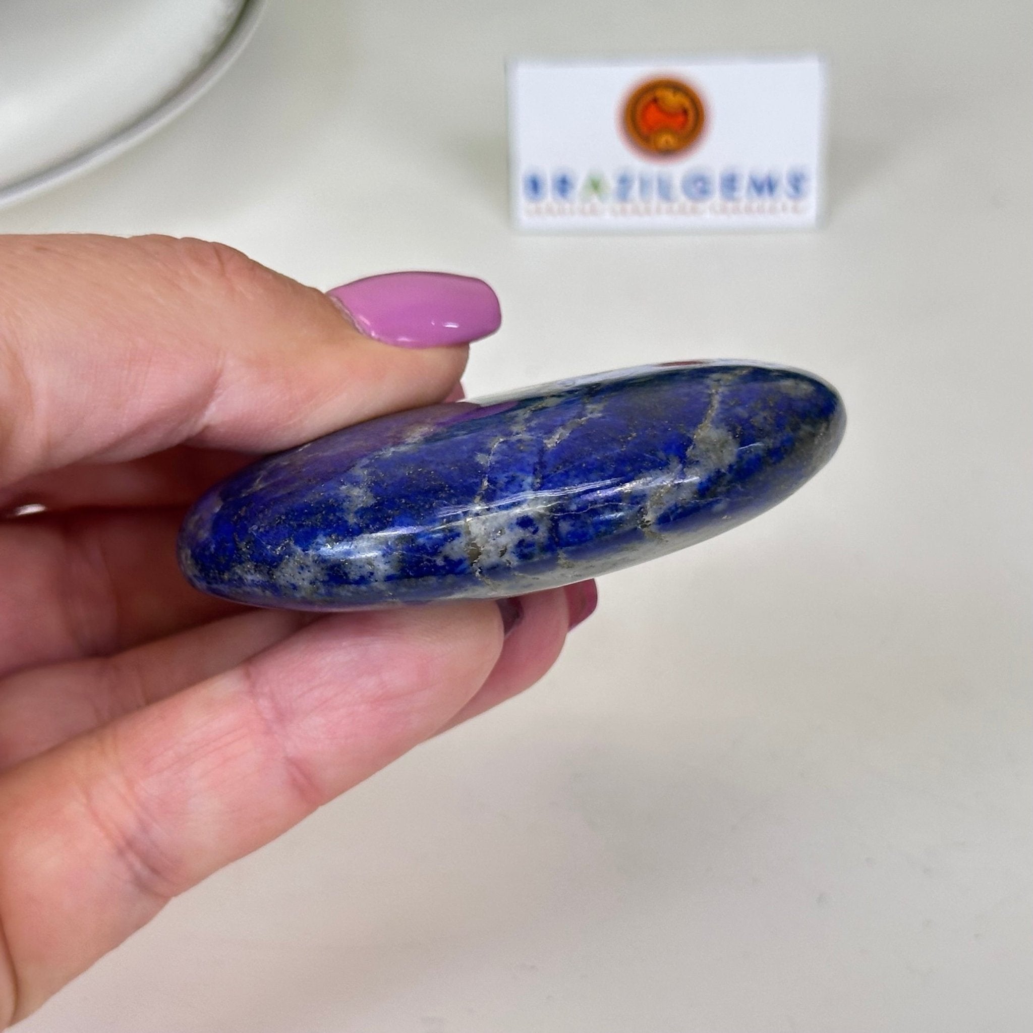 Polished Lapis Lazuli Palm Stone 3488LL - 005 - Brazil GemsBrazil GemsPolished Lapis Lazuli Palm Stone 3488LL - 005Freeform & Unique Shapes3488LL - 005