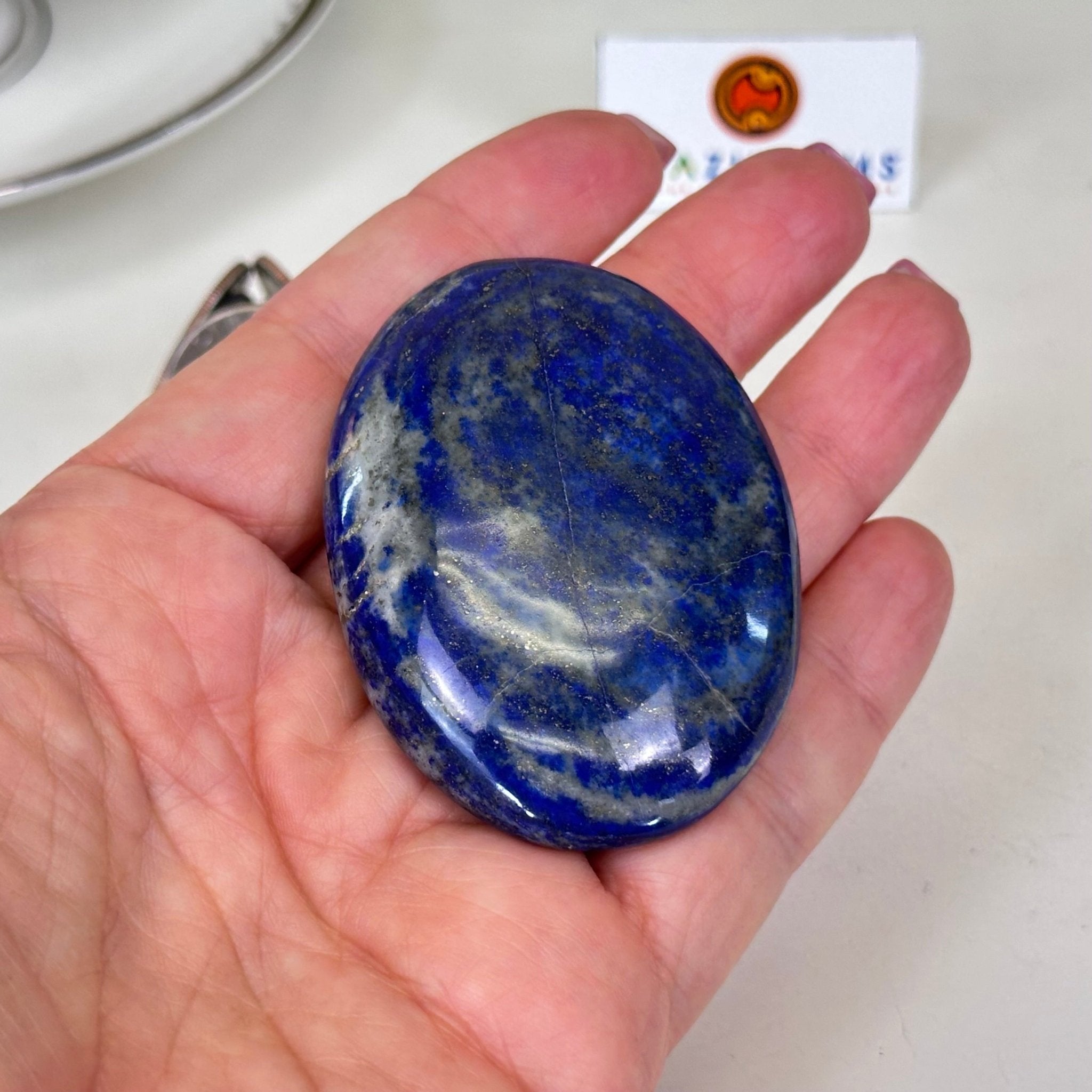 Polished Lapis Lazuli Palm Stone 3488LL - 005 - Brazil GemsBrazil GemsPolished Lapis Lazuli Palm Stone 3488LL - 005Freeform & Unique Shapes3488LL - 005
