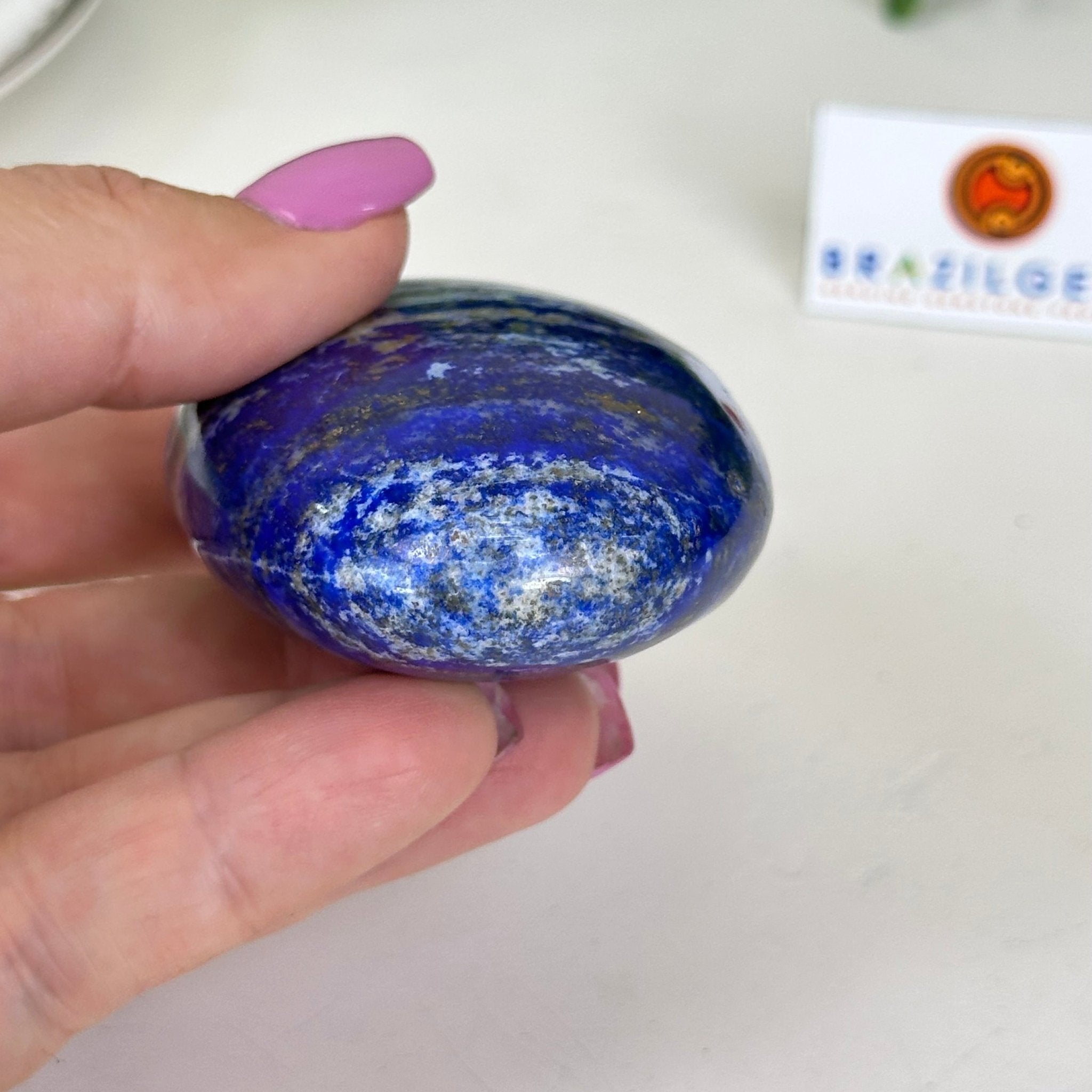 Polished Lapis Lazuli Palm Stone 3488LL - 014 - Brazil GemsBrazil GemsPolished Lapis Lazuli Palm Stone 3488LL - 014Freeform & Unique Shapes3488LL - 014