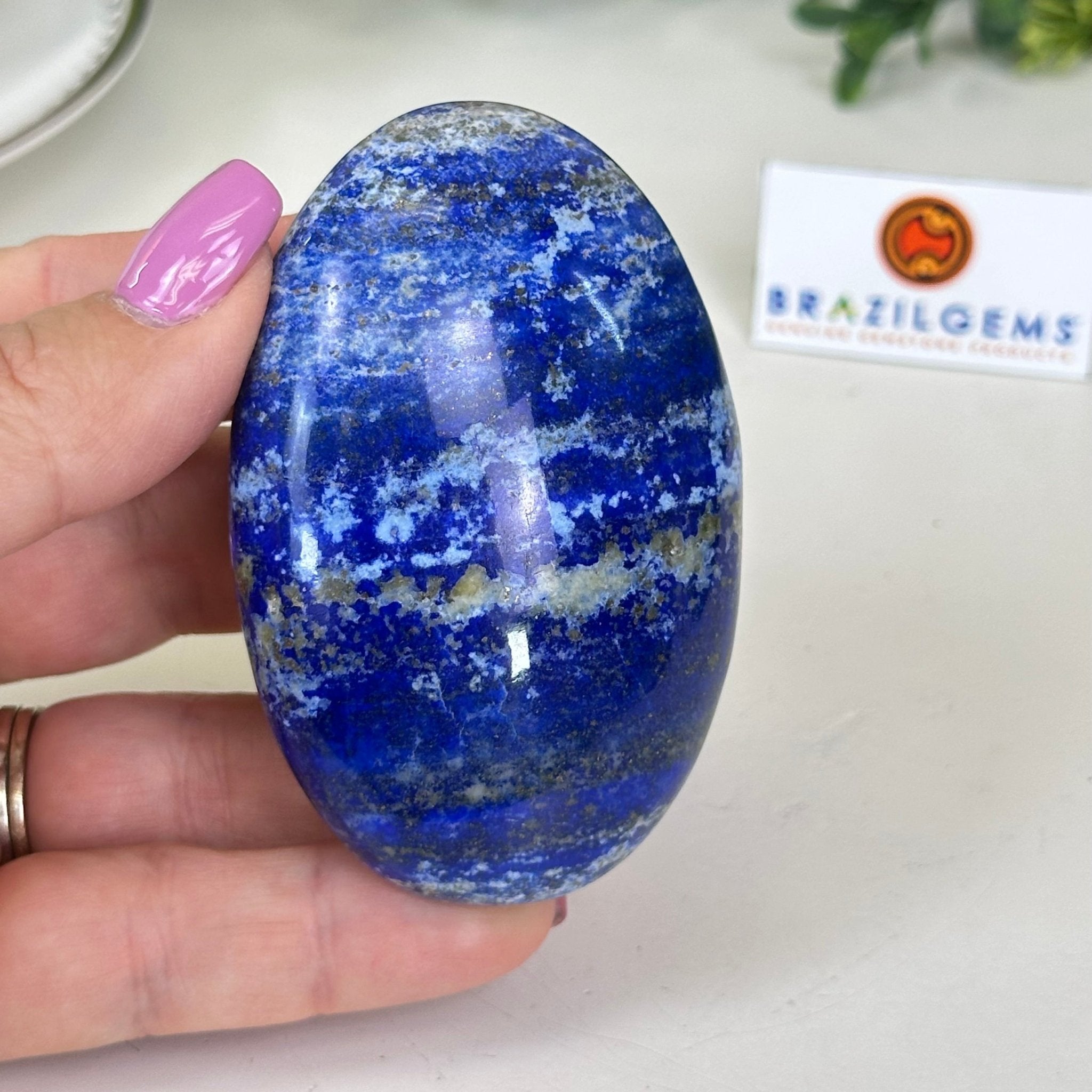 Polished Lapis Lazuli Palm Stone 3488LL - 014 - Brazil GemsBrazil GemsPolished Lapis Lazuli Palm Stone 3488LL - 014Freeform & Unique Shapes3488LL - 014