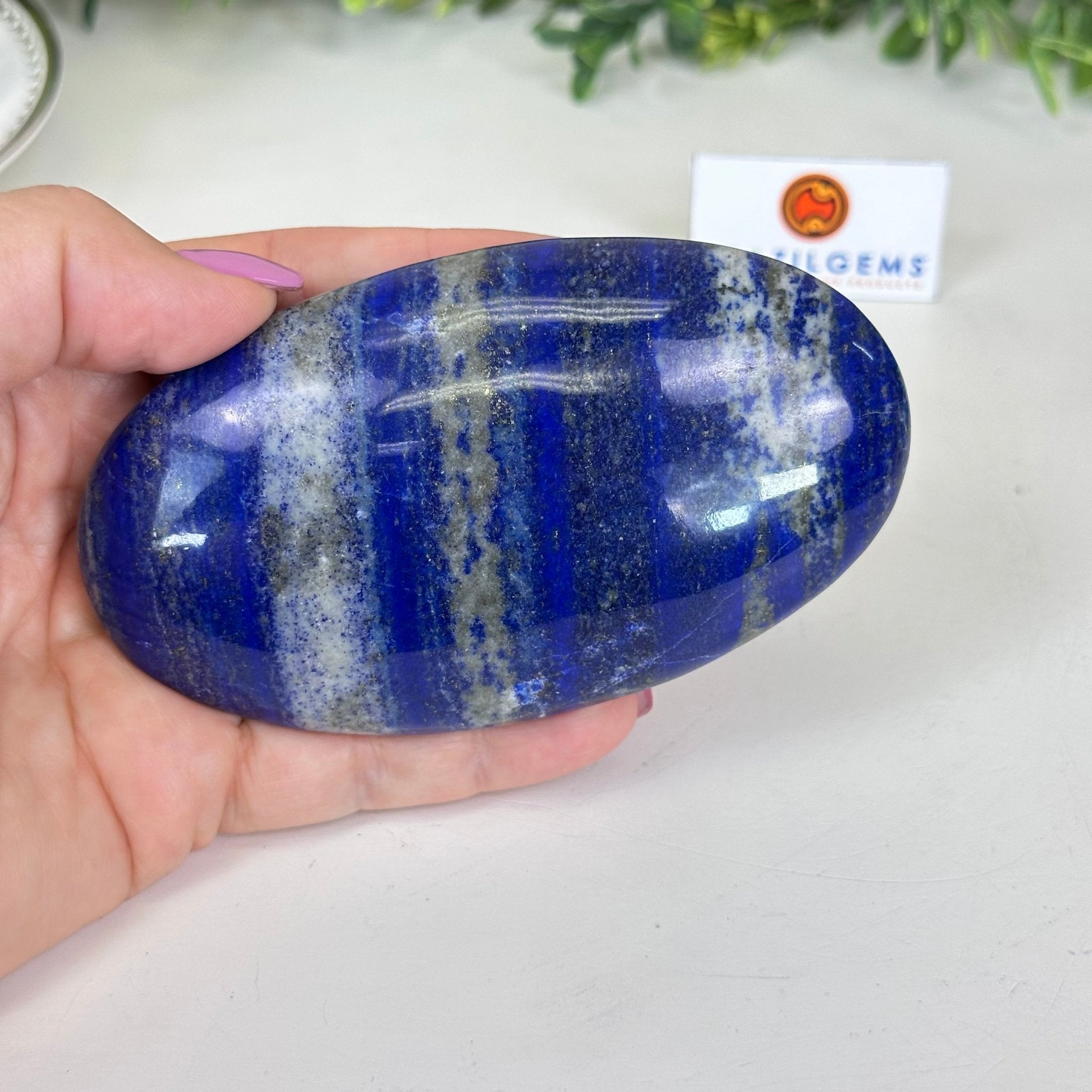 Polished Lapis Lazuli Palm Stone 3488LL - 023 - Brazil GemsBrazil GemsPolished Lapis Lazuli Palm Stone 3488LL - 023Freeform & Unique Shapes3488LL - 023