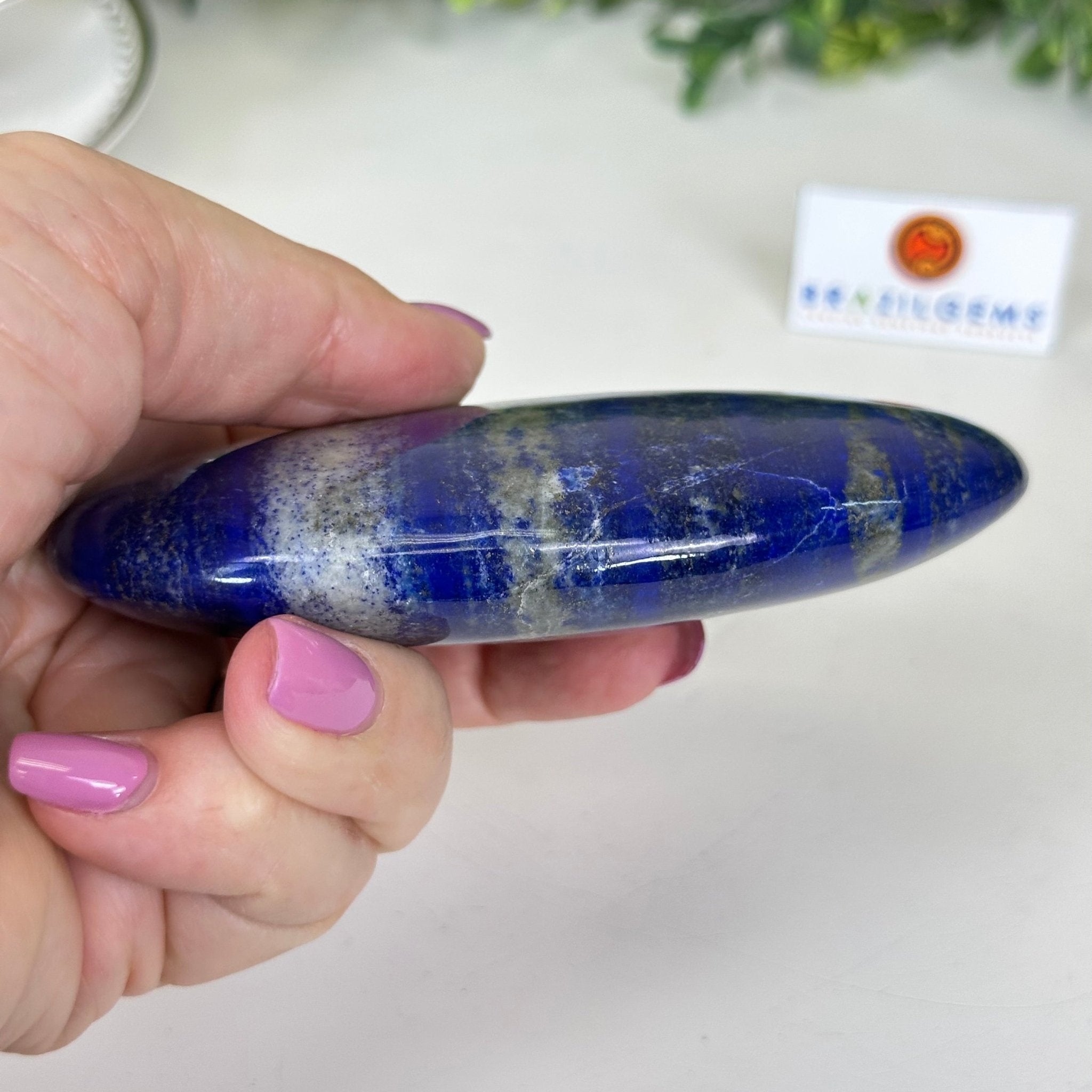 Polished Lapis Lazuli Palm Stone 3488LL - 023 - Brazil GemsBrazil GemsPolished Lapis Lazuli Palm Stone 3488LL - 023Freeform & Unique Shapes3488LL - 023