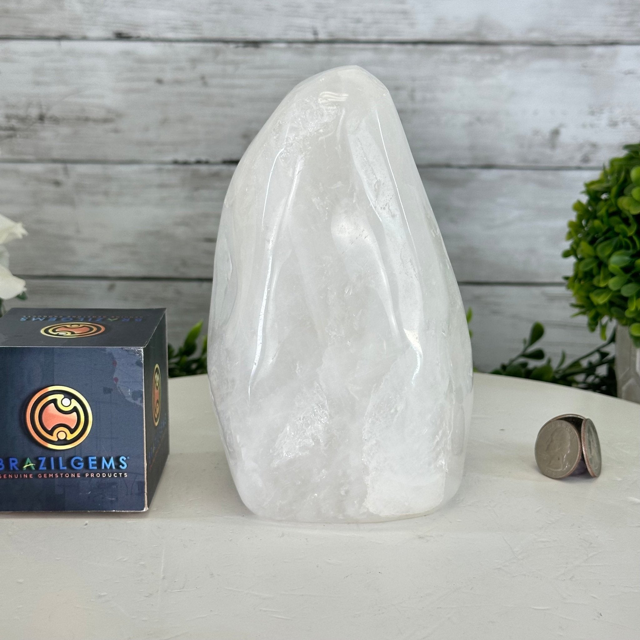 Polished Milky Quartz Crystal Night Light, 4.6 lbs & 6.7" Tall #5801MQ-001 - Brazil GemsBrazil GemsPolished Milky Quartz Crystal Night Light, 4.6 lbs & 6.7" Tall #5801MQ-001Night Lights5801MQ-001