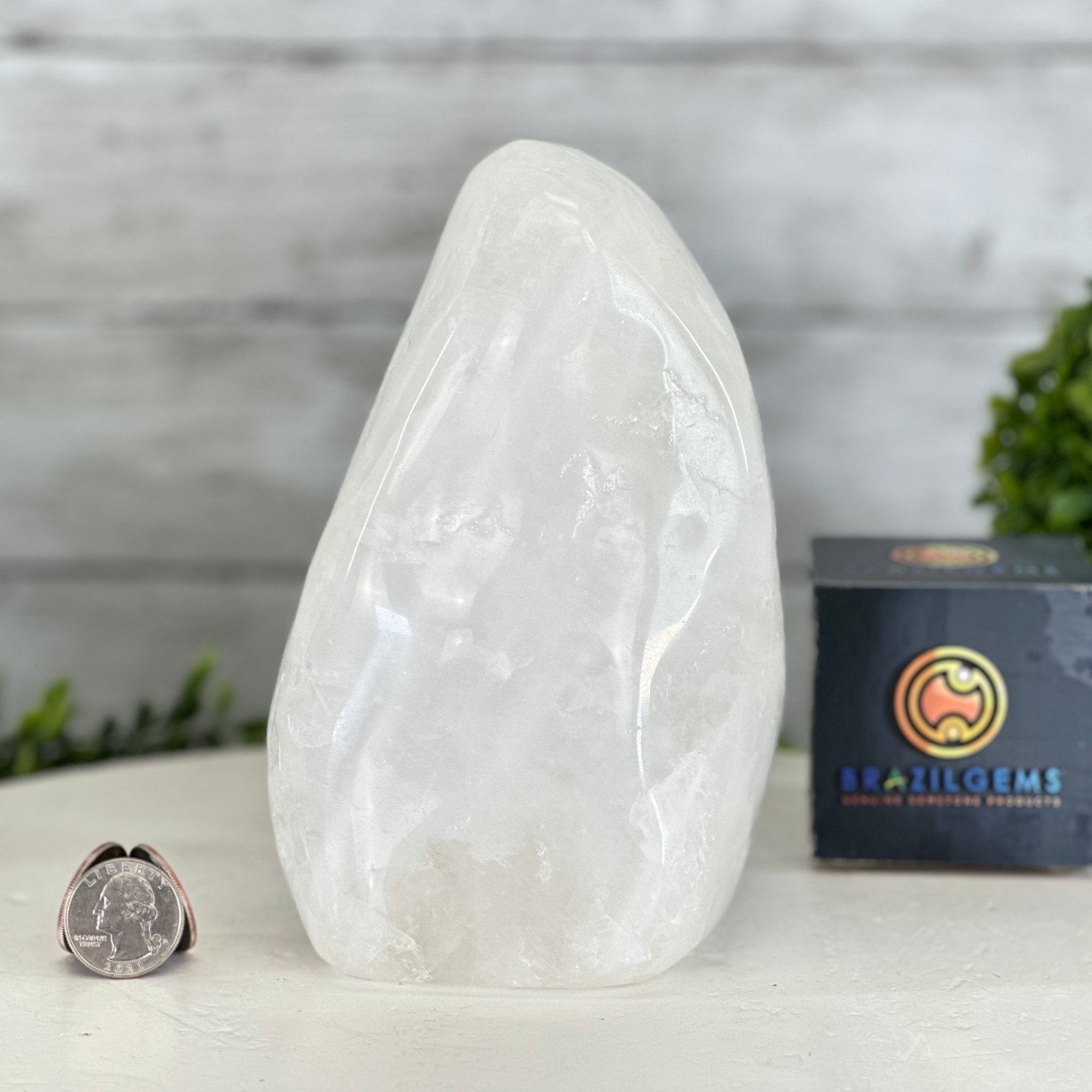 Polished Milky Quartz Crystal Night Light, 4.6 lbs & 6.7" Tall #5801MQ-001 - Brazil GemsBrazil GemsPolished Milky Quartz Crystal Night Light, 4.6 lbs & 6.7" Tall #5801MQ-001Night Lights5801MQ-001