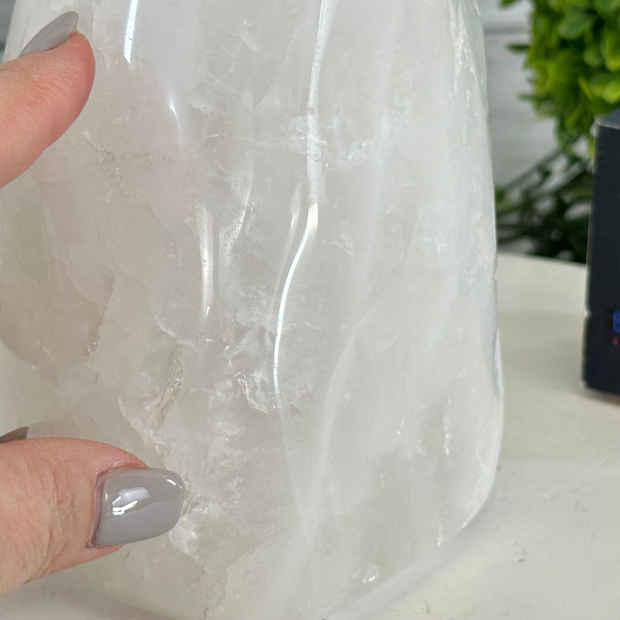 Polished Milky Quartz Crystal Night Light, 4.6 lbs & 6.7" Tall #5801MQ-001 - Brazil GemsBrazil GemsPolished Milky Quartz Crystal Night Light, 4.6 lbs & 6.7" Tall #5801MQ-001Night Lights5801MQ-001