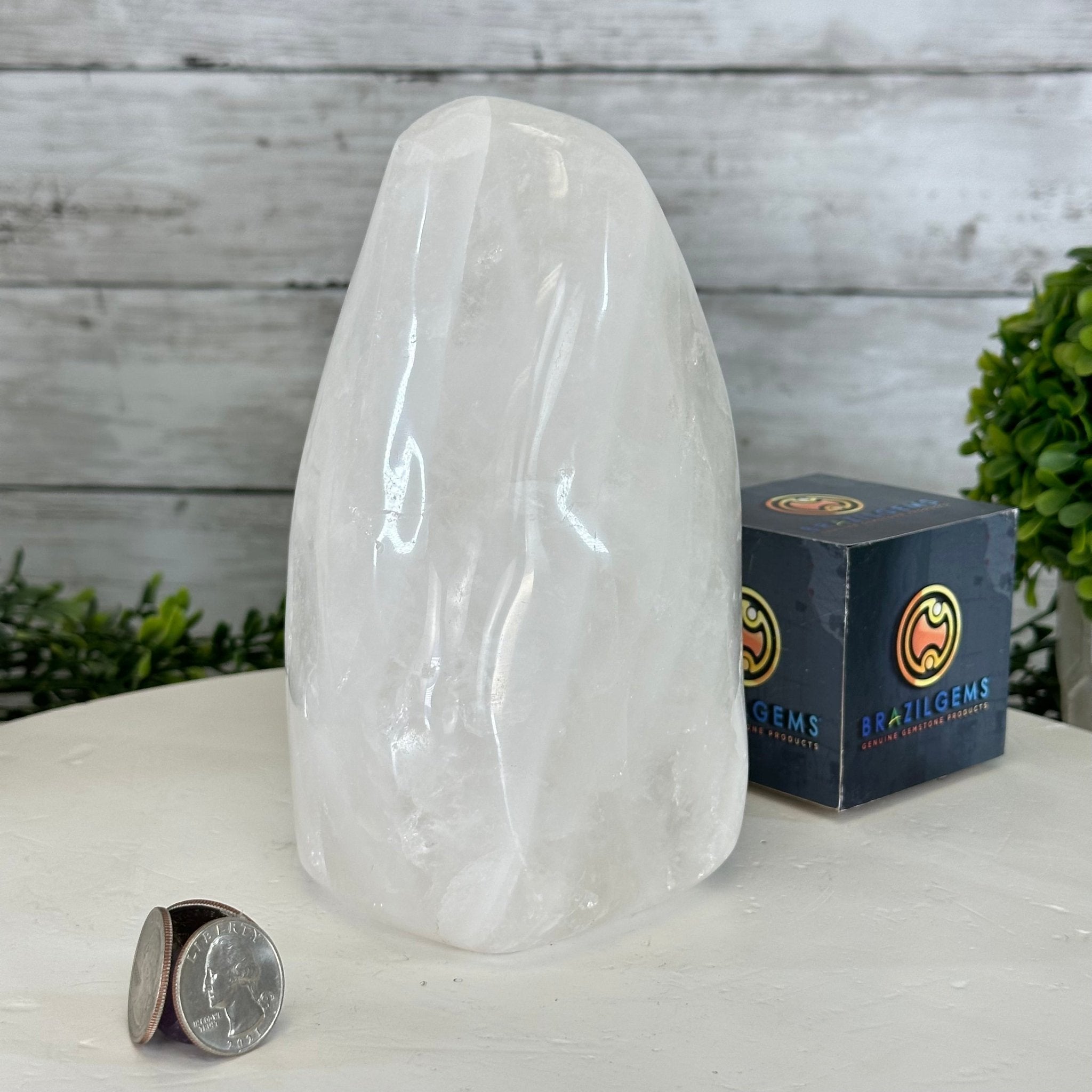 Polished Milky Quartz Crystal Night Light, 4.6 lbs & 6.7" Tall #5801MQ-001 - Brazil GemsBrazil GemsPolished Milky Quartz Crystal Night Light, 4.6 lbs & 6.7" Tall #5801MQ-001Night Lights5801MQ-001