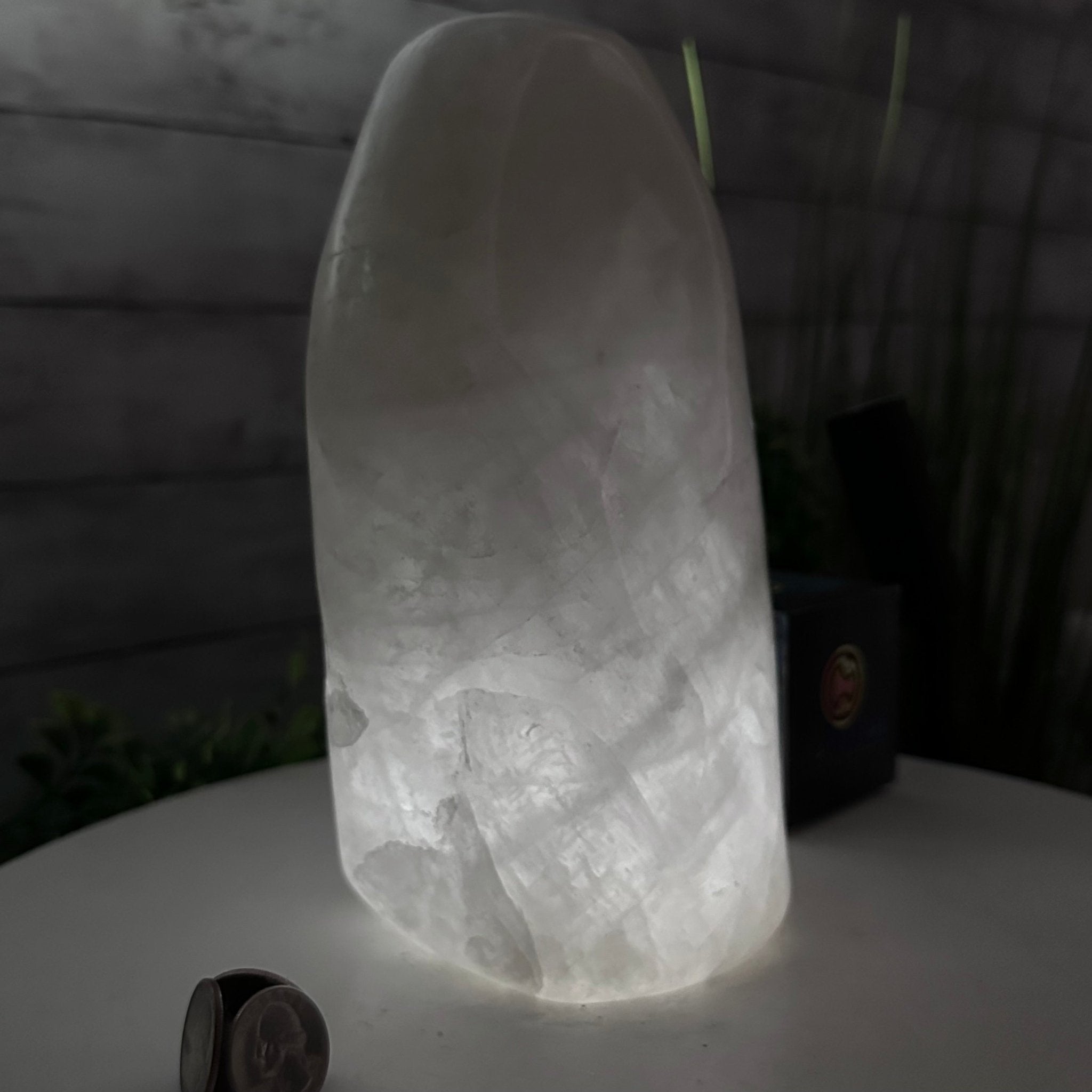 Polished Milky Quartz Crystal Night Light, 7.6 lbs & 8.5" Tall #5801MQ-003 - Brazil GemsBrazil GemsPolished Milky Quartz Crystal Night Light, 7.6 lbs & 8.5" Tall #5801MQ-003Night Lights5801MQ-003