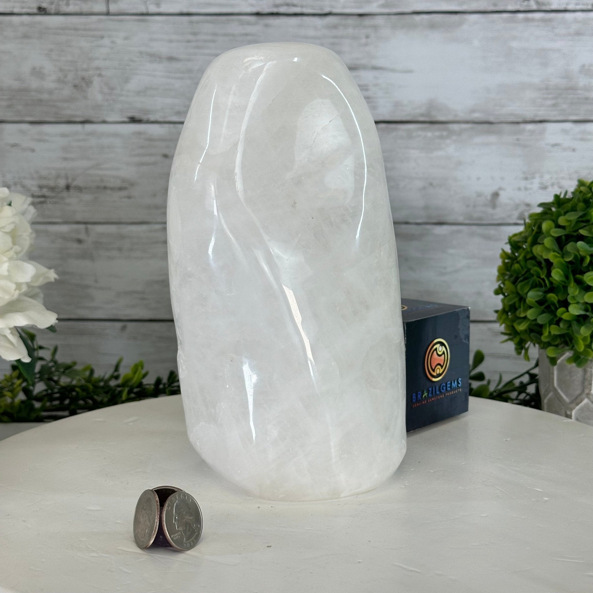 Polished Milky Quartz Crystal Night Light, 7.6 lbs & 8.5" Tall #5801MQ-003 - Brazil GemsBrazil GemsPolished Milky Quartz Crystal Night Light, 7.6 lbs & 8.5" Tall #5801MQ-003Night Lights5801MQ-003