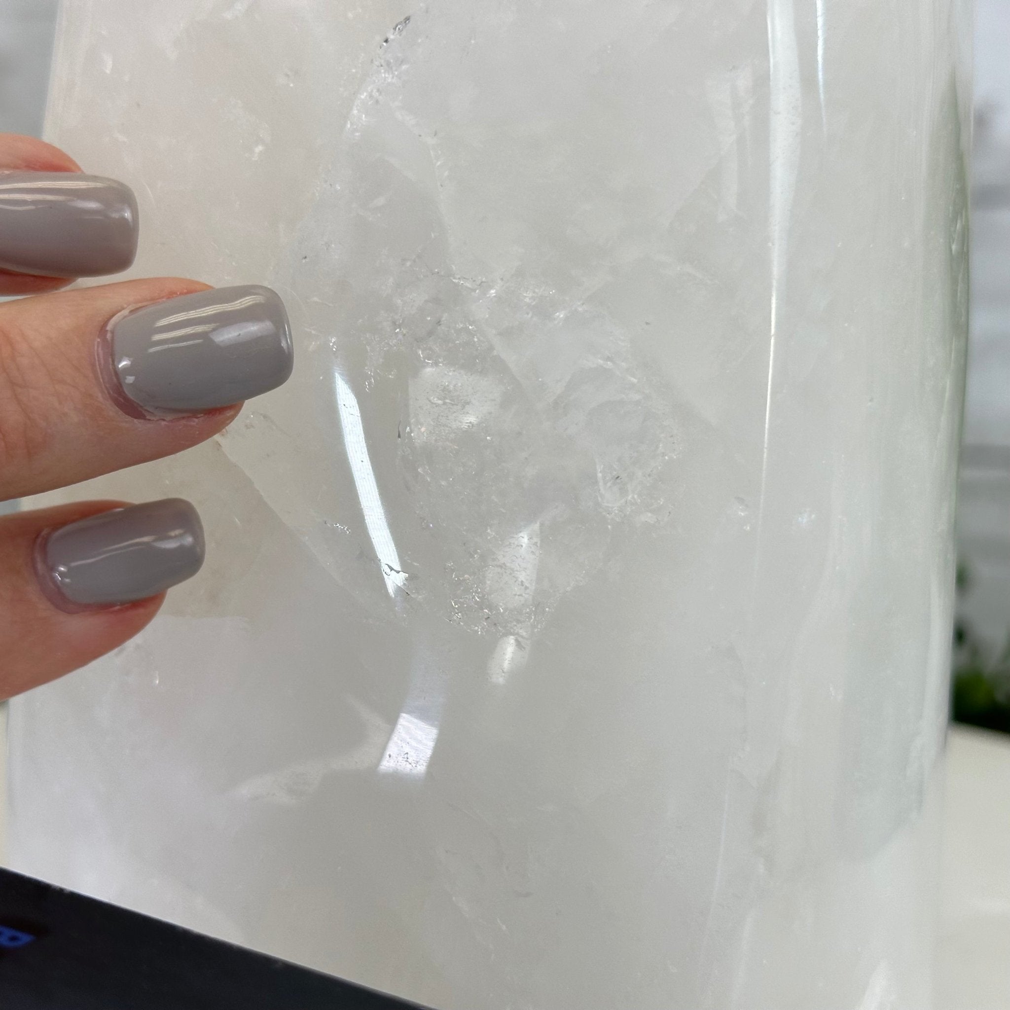 Polished Milky Quartz Crystal Night Light, 7.6 lbs & 8.5" Tall #5801MQ-003 - Brazil GemsBrazil GemsPolished Milky Quartz Crystal Night Light, 7.6 lbs & 8.5" Tall #5801MQ-003Night Lights5801MQ-003