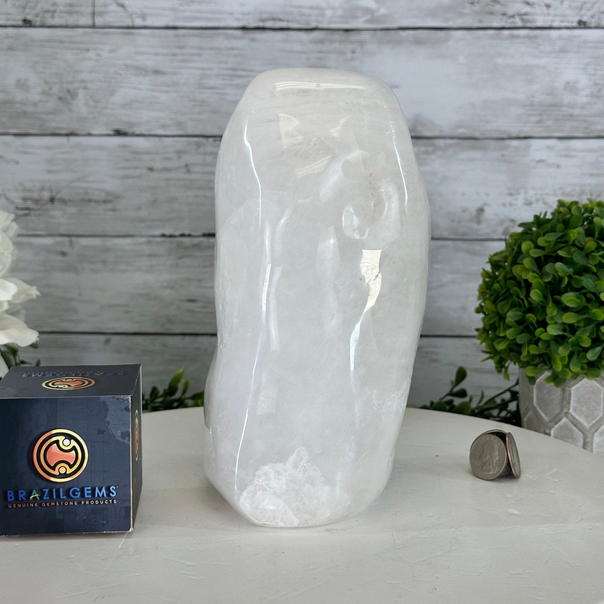 Polished Milky Quartz Crystal Night Light, 7.6 lbs & 8.5" Tall #5801MQ-003 - Brazil GemsBrazil GemsPolished Milky Quartz Crystal Night Light, 7.6 lbs & 8.5" Tall #5801MQ-003Night Lights5801MQ-003
