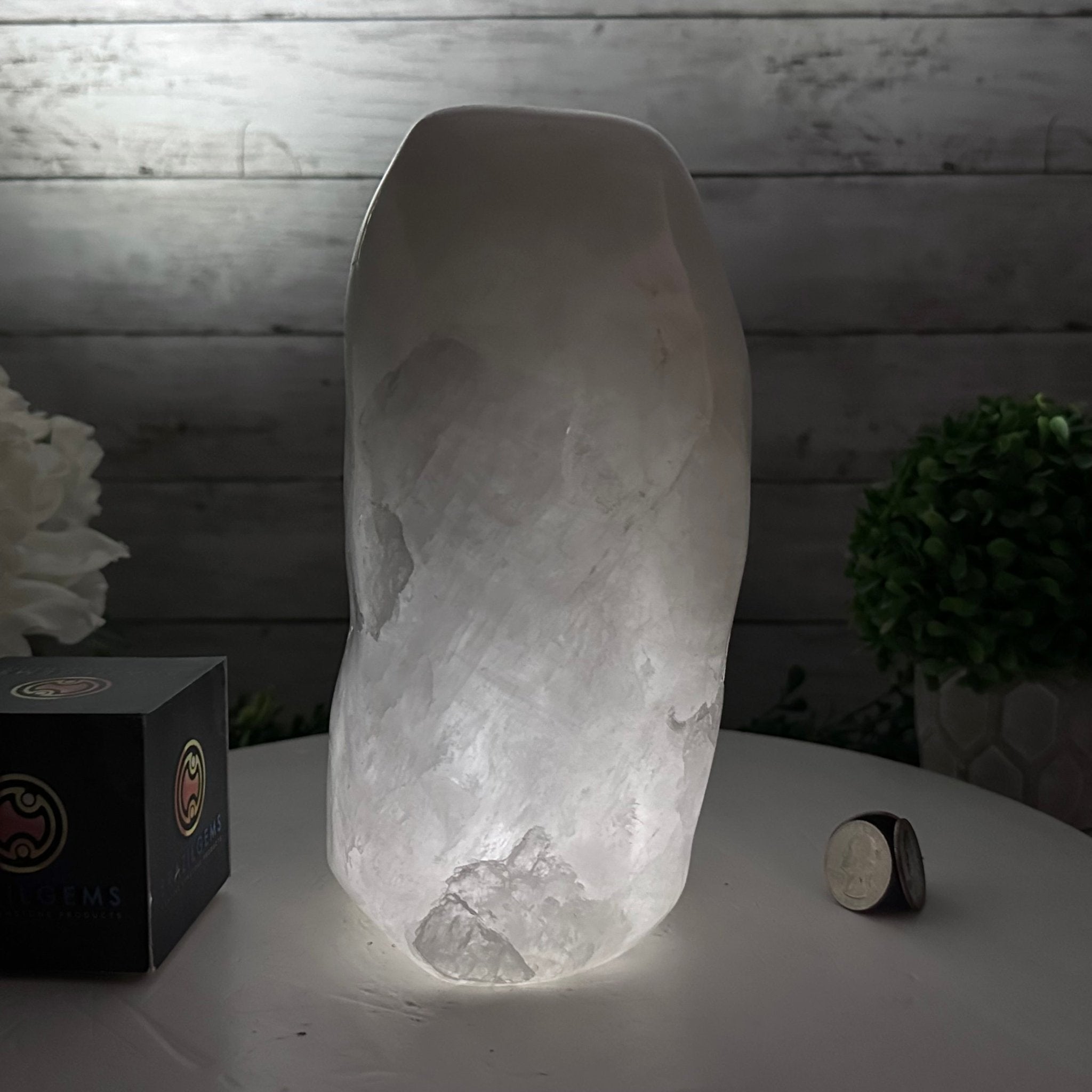 Polished Milky Quartz Crystal Night Light, 7.6 lbs & 8.5" Tall #5801MQ-003 - Brazil GemsBrazil GemsPolished Milky Quartz Crystal Night Light, 7.6 lbs & 8.5" Tall #5801MQ-003Night Lights5801MQ-003