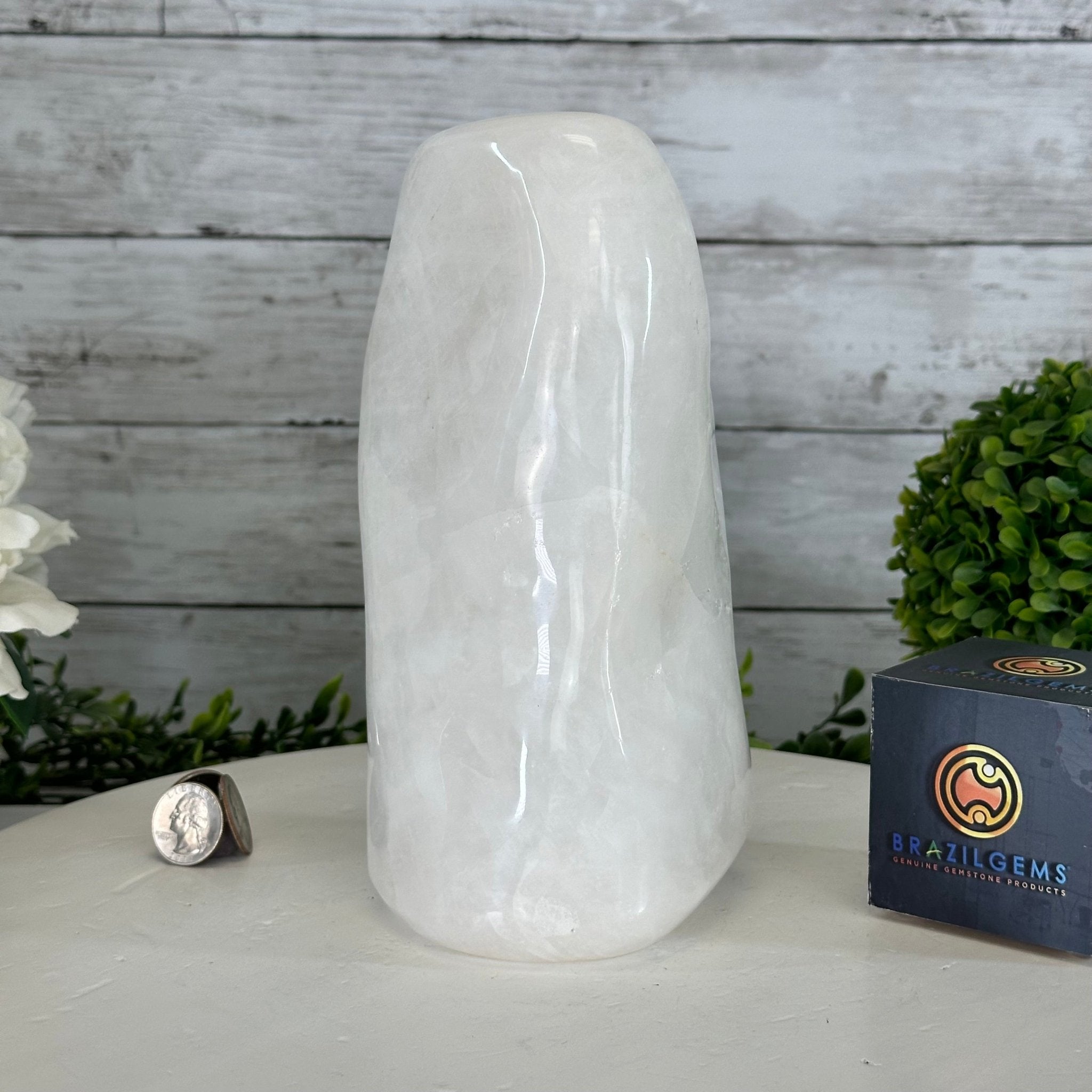 Polished Milky Quartz Crystal Night Light, 7.6 lbs & 8.5" Tall #5801MQ-003 - Brazil GemsBrazil GemsPolished Milky Quartz Crystal Night Light, 7.6 lbs & 8.5" Tall #5801MQ-003Night Lights5801MQ-003