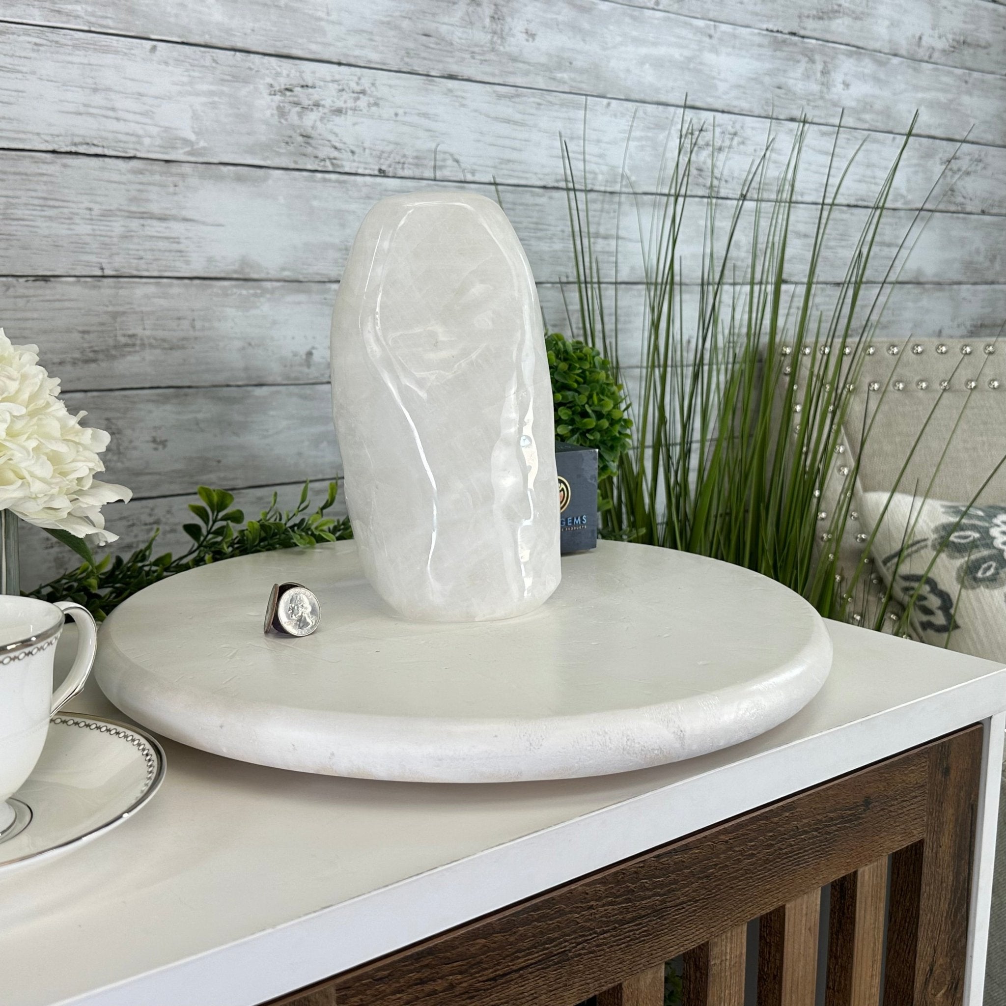Polished Milky Quartz Crystal Night Light, 7.6 lbs & 8.5" Tall #5801MQ-003 - Brazil GemsBrazil GemsPolished Milky Quartz Crystal Night Light, 7.6 lbs & 8.5" Tall #5801MQ-003Night Lights5801MQ-003