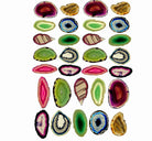 Polished Natural & Dyed Agate slices Mix, No drilled pendant hole, 1.5" to 3", 10 pieces #5054CONO - Brazil GemsBrazil GemsPolished Natural & Dyed Agate slices Mix, No drilled pendant hole, 1.5" to 3", 10 pieces #5054CONOSlices for Crafts5054CONO