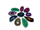 Polished Natural & Dyed Agate slices Mix, No drilled pendant hole, 1.5" to 3", 10 pieces #5054CONO - Brazil GemsBrazil GemsPolished Natural & Dyed Agate slices Mix, No drilled pendant hole, 1.5" to 3", 10 pieces #5054CONOSlices for Crafts5054CONO