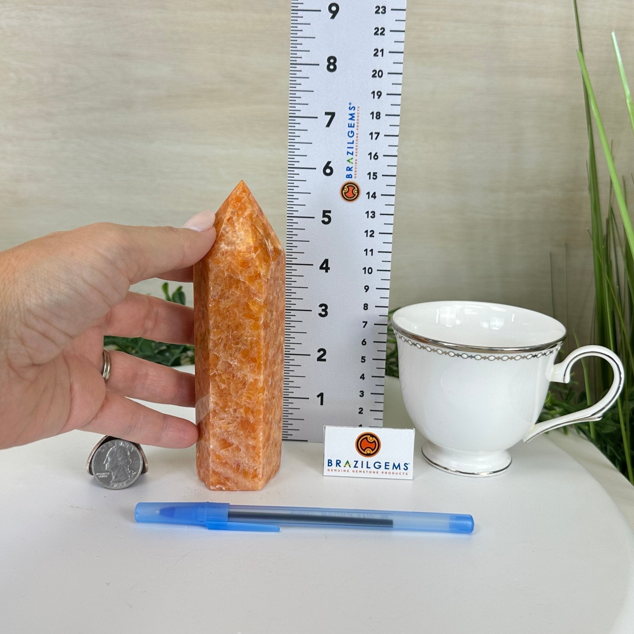 Polished Orchid Calcite Crystal Tower 5.9" Tall #3106OC - 002 - Brazil GemsBrazil GemsPolished Orchid Calcite Crystal Tower 5.9" Tall #3106OC - 002Crystal Points3106OC - 002