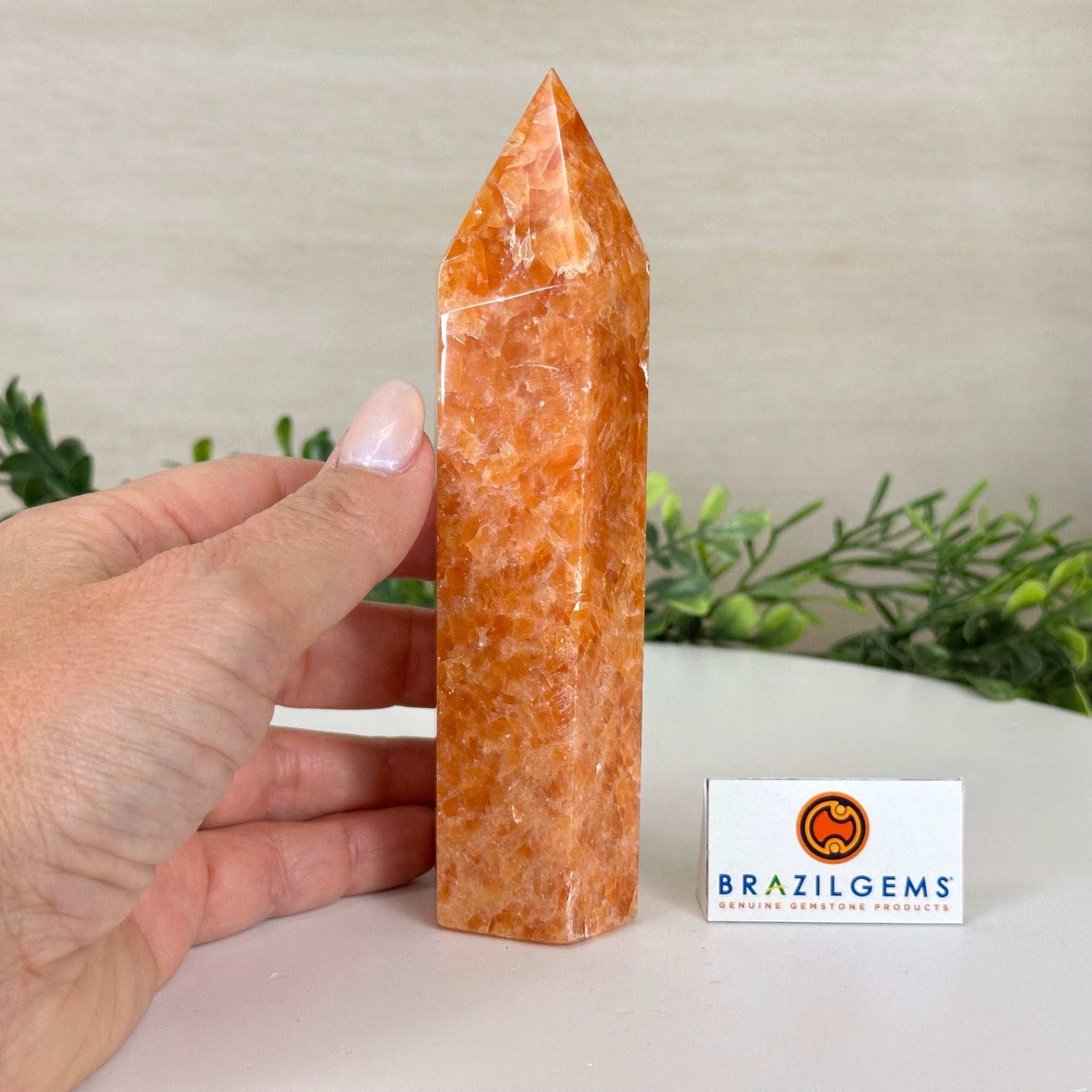 Polished Orchid Calcite Crystal Tower 5.9" Tall #3106OC - 002 - Brazil GemsBrazil GemsPolished Orchid Calcite Crystal Tower 5.9" Tall #3106OC - 002Crystal Points3106OC - 002