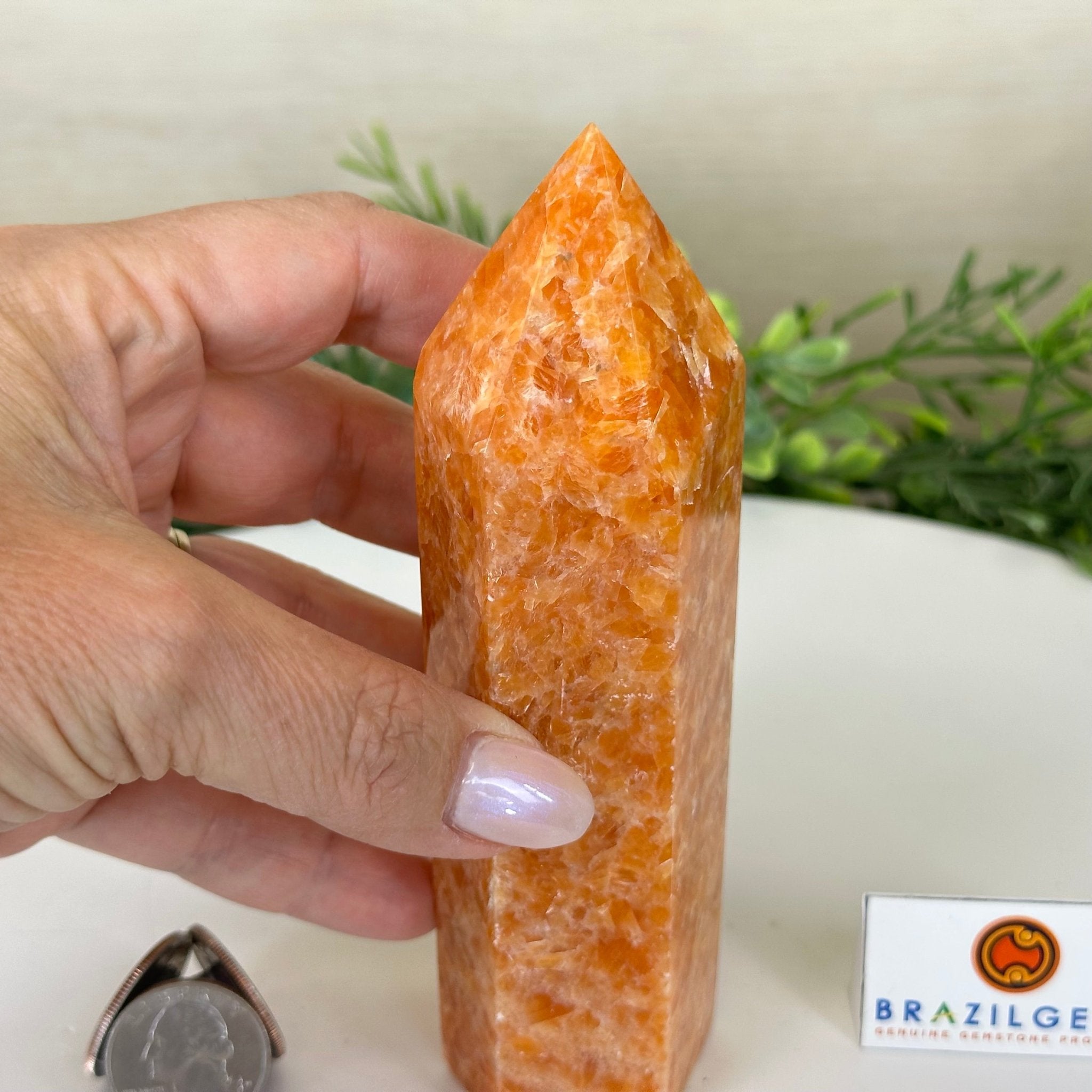 Polished Orchid Calcite Crystal Tower 5.9" Tall #3106OC - 002 - Brazil GemsBrazil GemsPolished Orchid Calcite Crystal Tower 5.9" Tall #3106OC - 002Crystal Points3106OC - 002