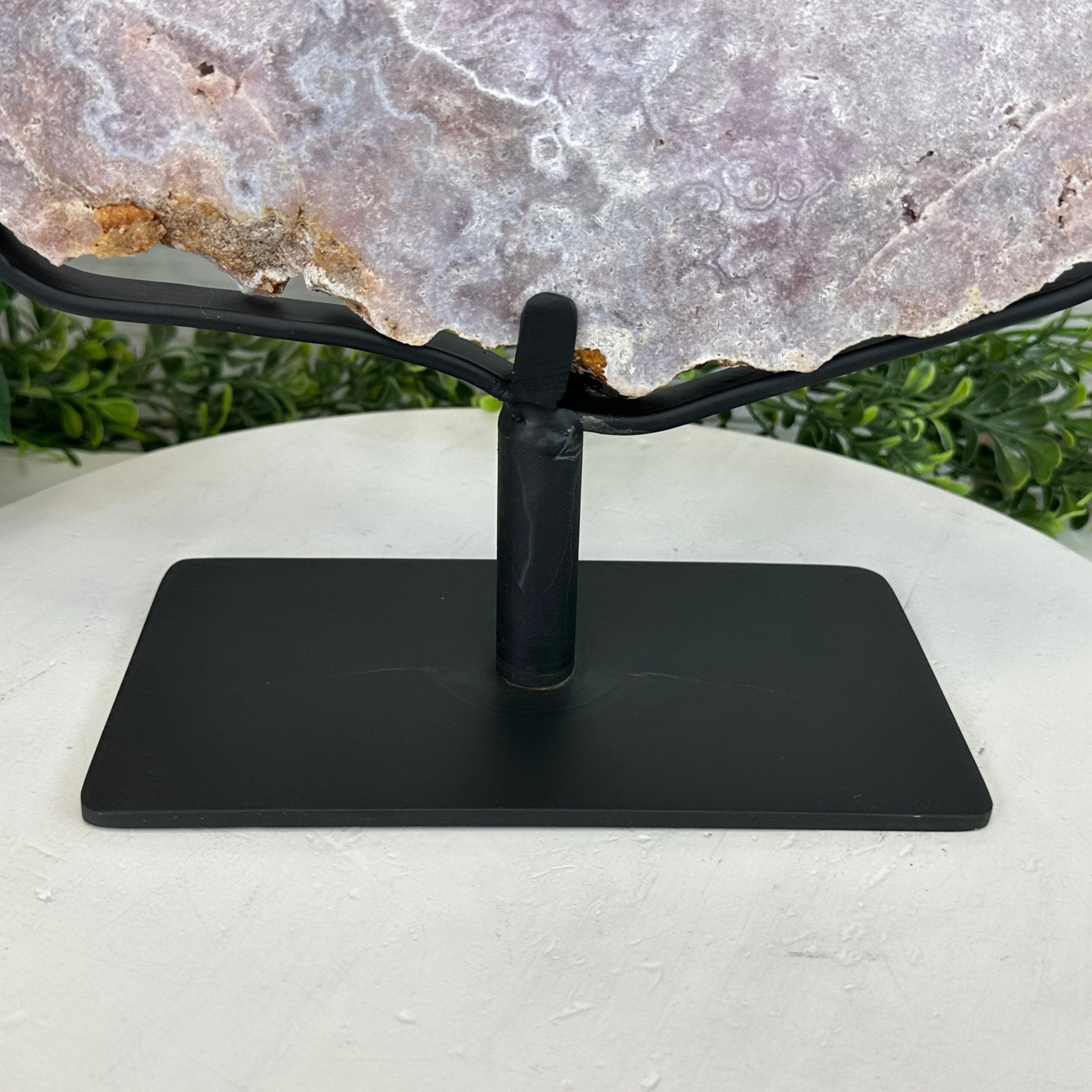 Polished Pink Amethyst Slice on a Stand, 11.4 lbs, 17.5" Tall #5743-0009 by Brazil Gems - Brazil GemsBrazil GemsPolished Pink Amethyst Slice on a Stand, 11.4 lbs, 17.5" Tall #5743-0009 by Brazil GemsSlices on Fixed Bases5743-0009