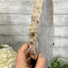 Polished Pink Amethyst Slice on a Stand, 11.4 lbs, 17.5" Tall #5743-0009 by Brazil Gems - Brazil GemsBrazil GemsPolished Pink Amethyst Slice on a Stand, 11.4 lbs, 17.5" Tall #5743-0009 by Brazil GemsSlices on Fixed Bases5743-0009
